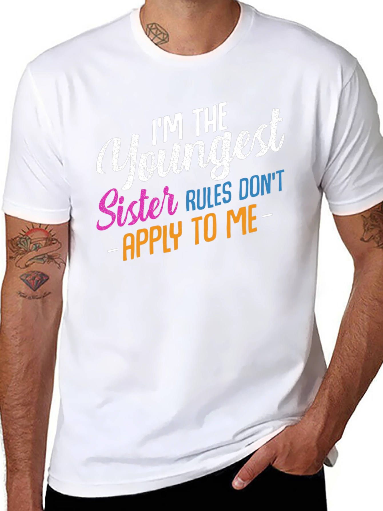 Youngest Sister Rules T-Shirt - Funny Sibling Tee
