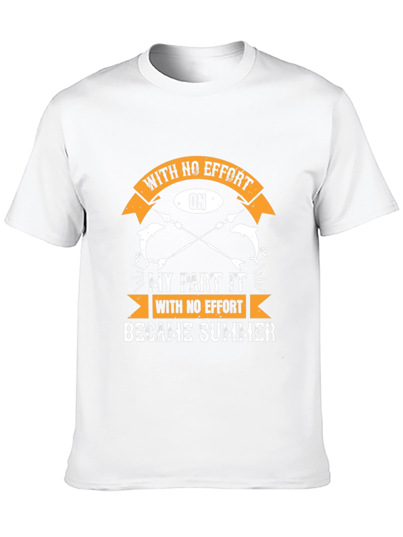 With No Effort Summer T-Shirt Fishing Design