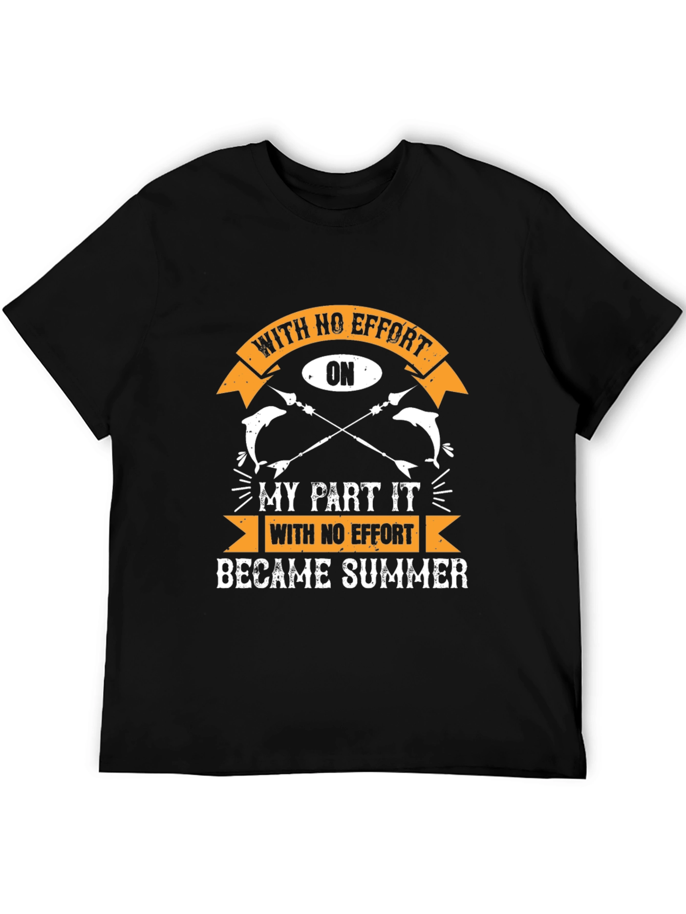 With No Effort Summer T-Shirt Fishing Design