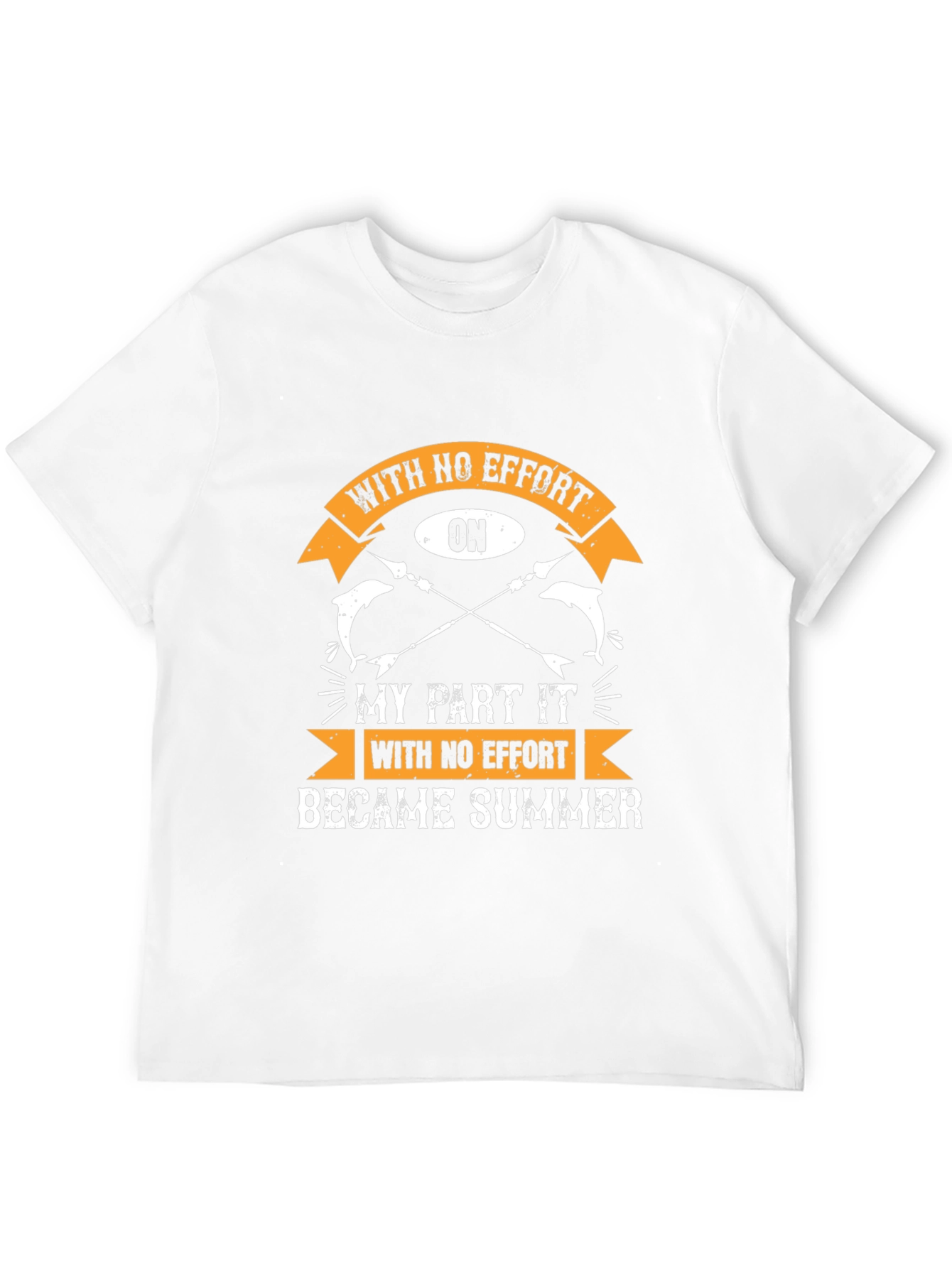 With No Effort Summer T-Shirt Fishing Design