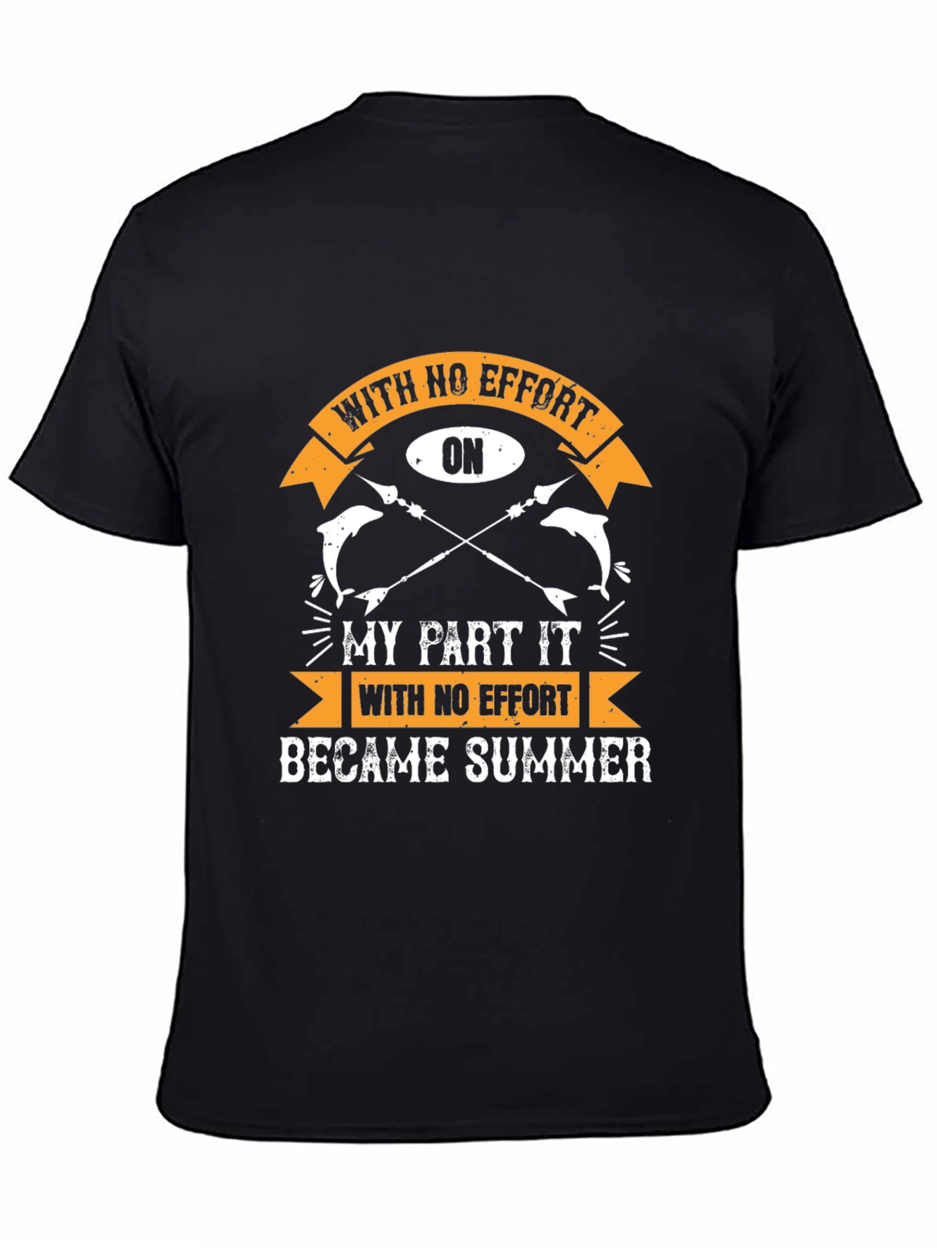 With No Effort Summer T-Shirt Fishing Design