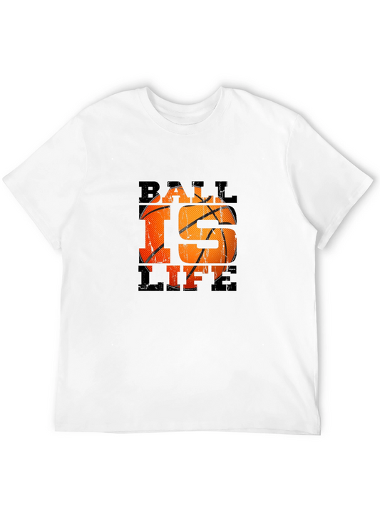 Ball is Life Black Graphic T-Shirt