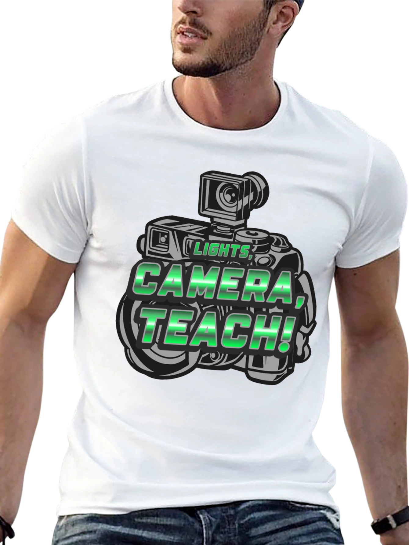 Lights Camera Teach Graphic T-Shirt