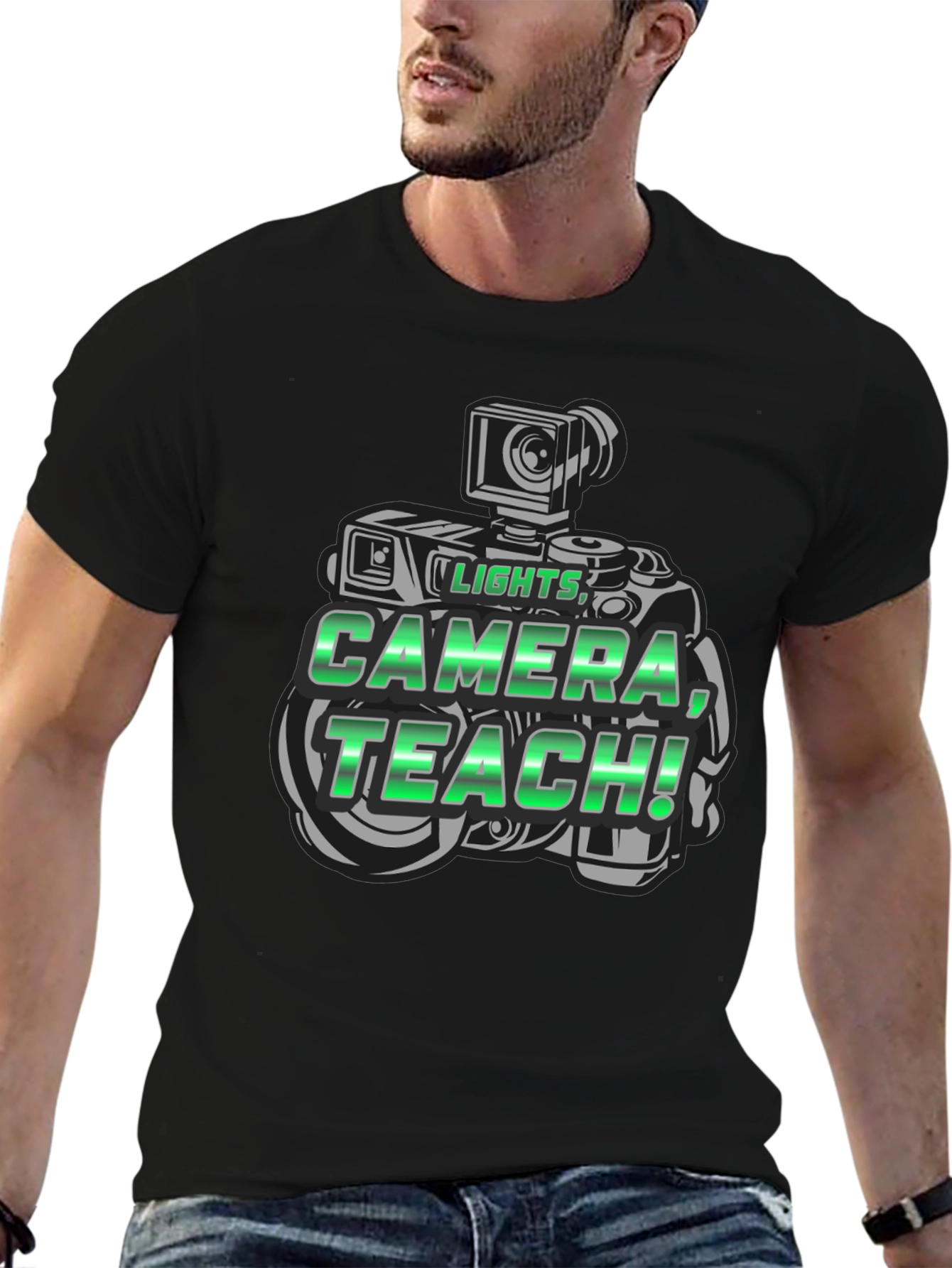 Lights Camera Teach Graphic T-Shirt