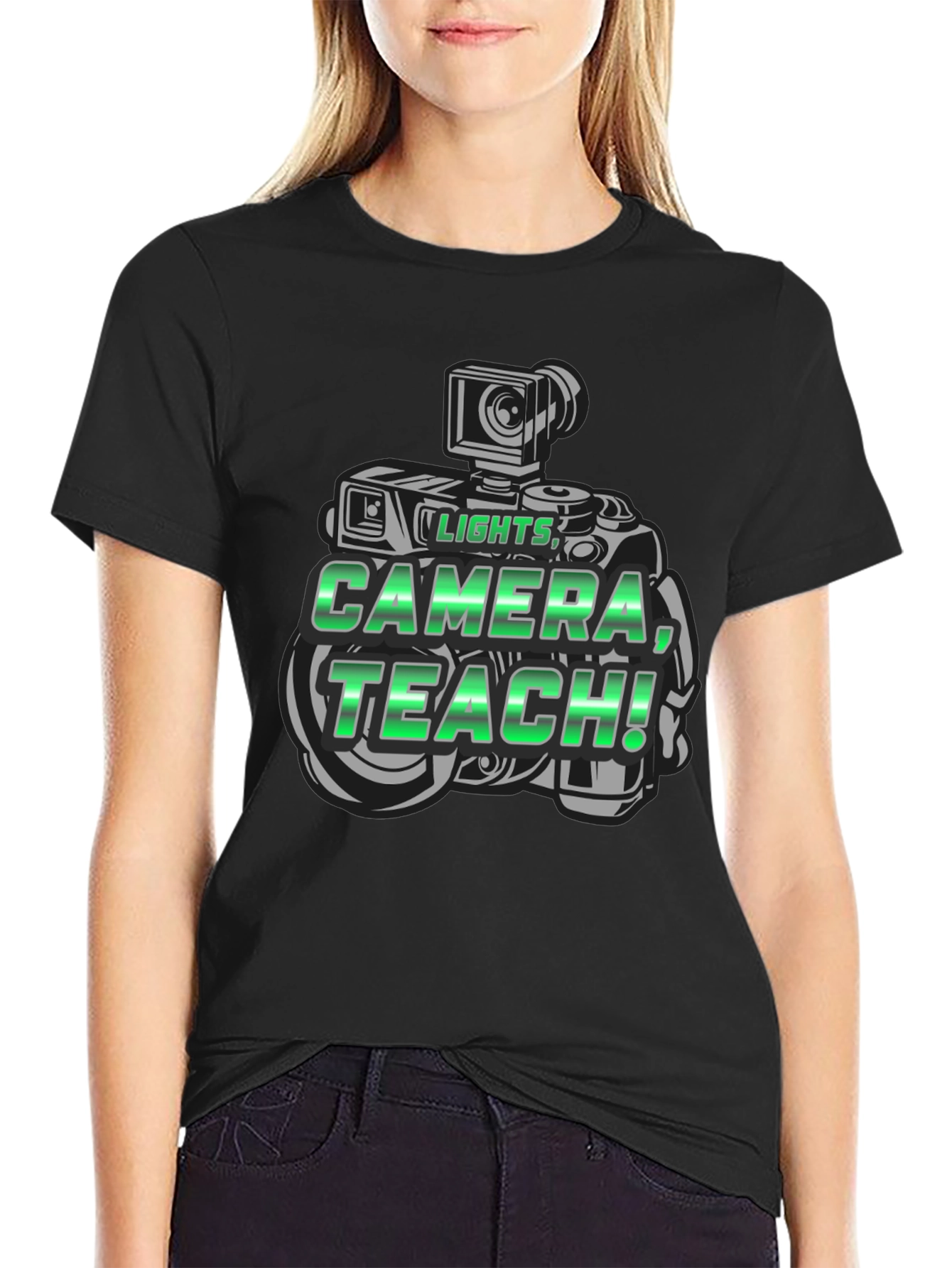 Lights Camera Teach Graphic T-Shirt