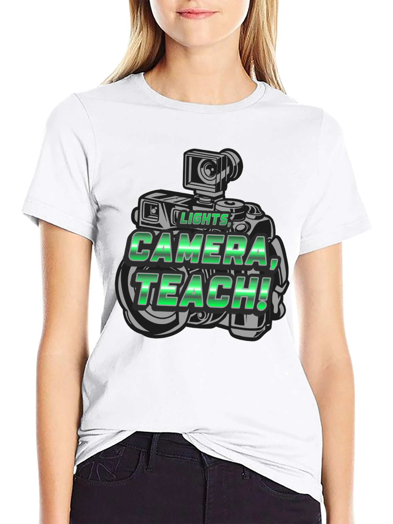 Lights Camera Teach Graphic T-Shirt