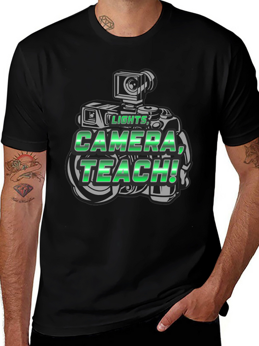 Lights Camera Teach Graphic T-Shirt