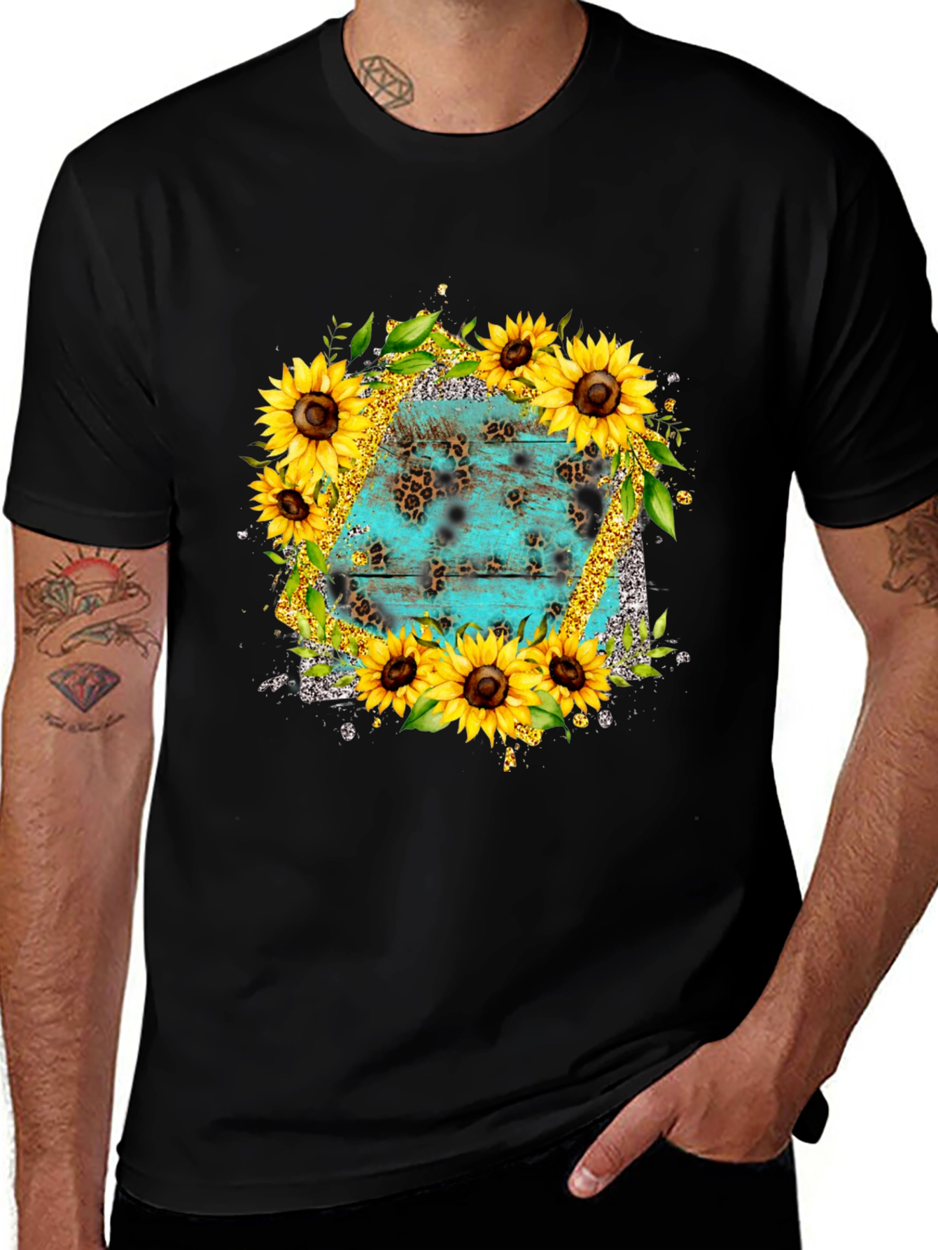 Sunflower & Turquoise T-Shirt