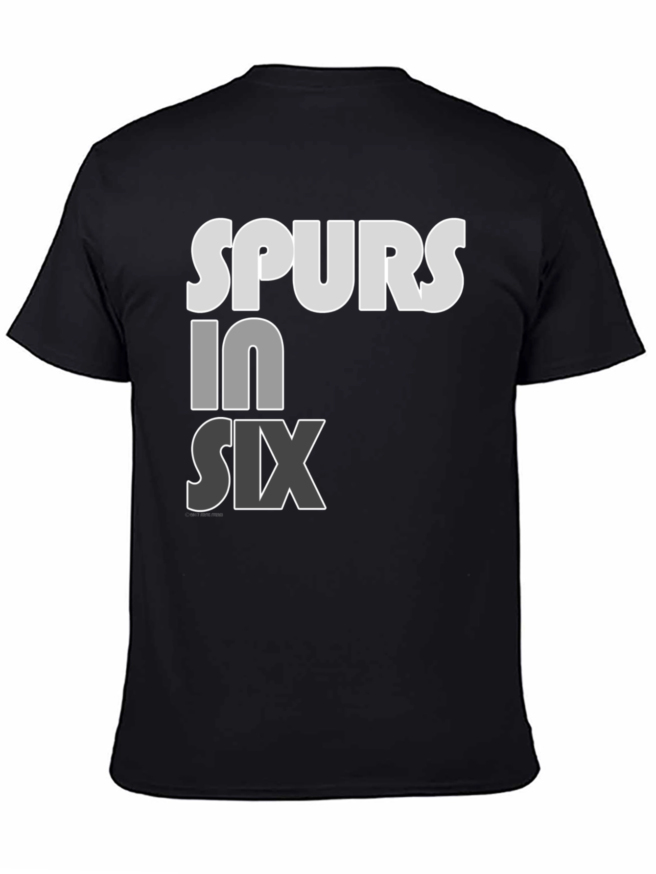 Spurs in Six T-Shirt - Black Cotton Blend