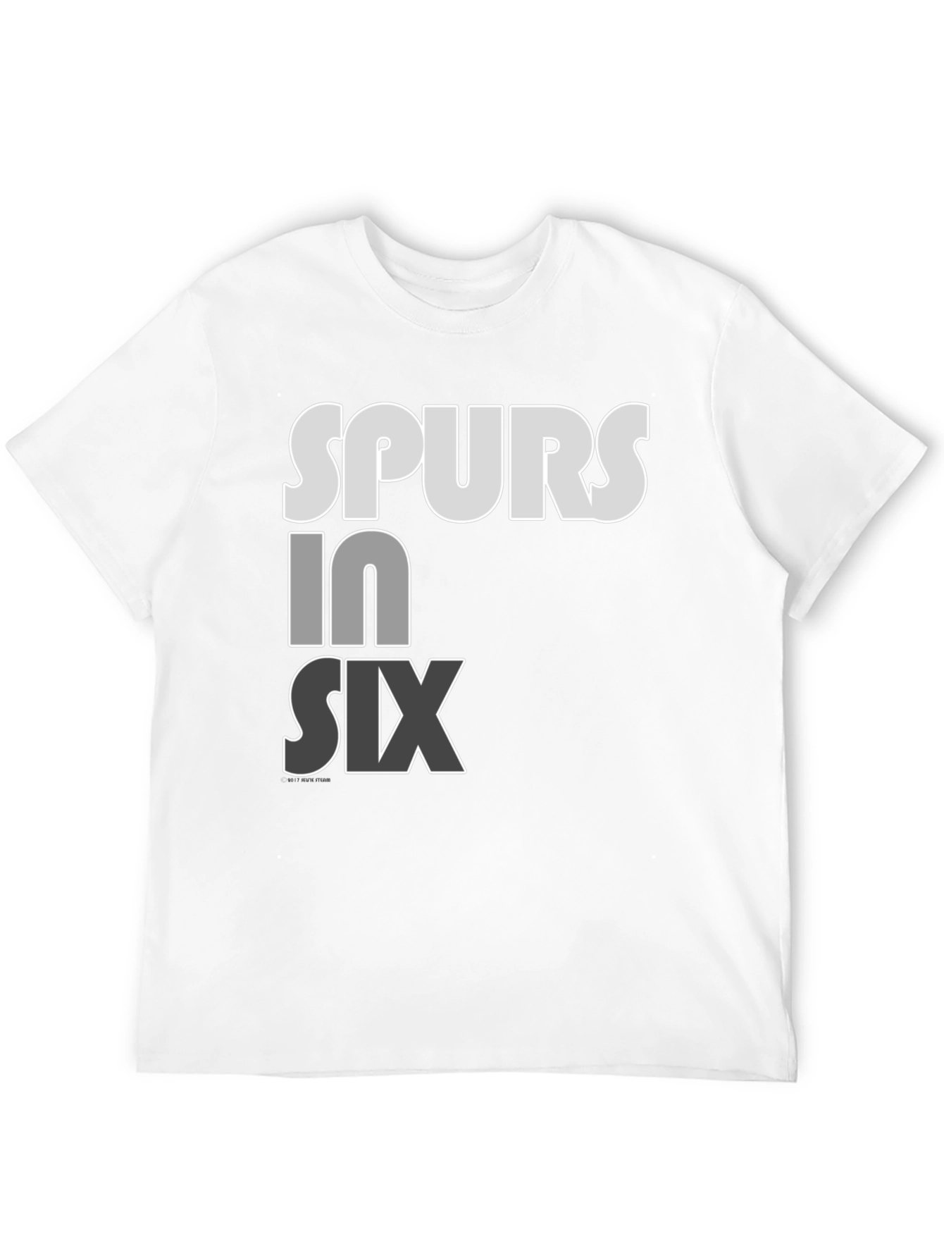 Spurs in Six T-Shirt - Black Cotton Blend