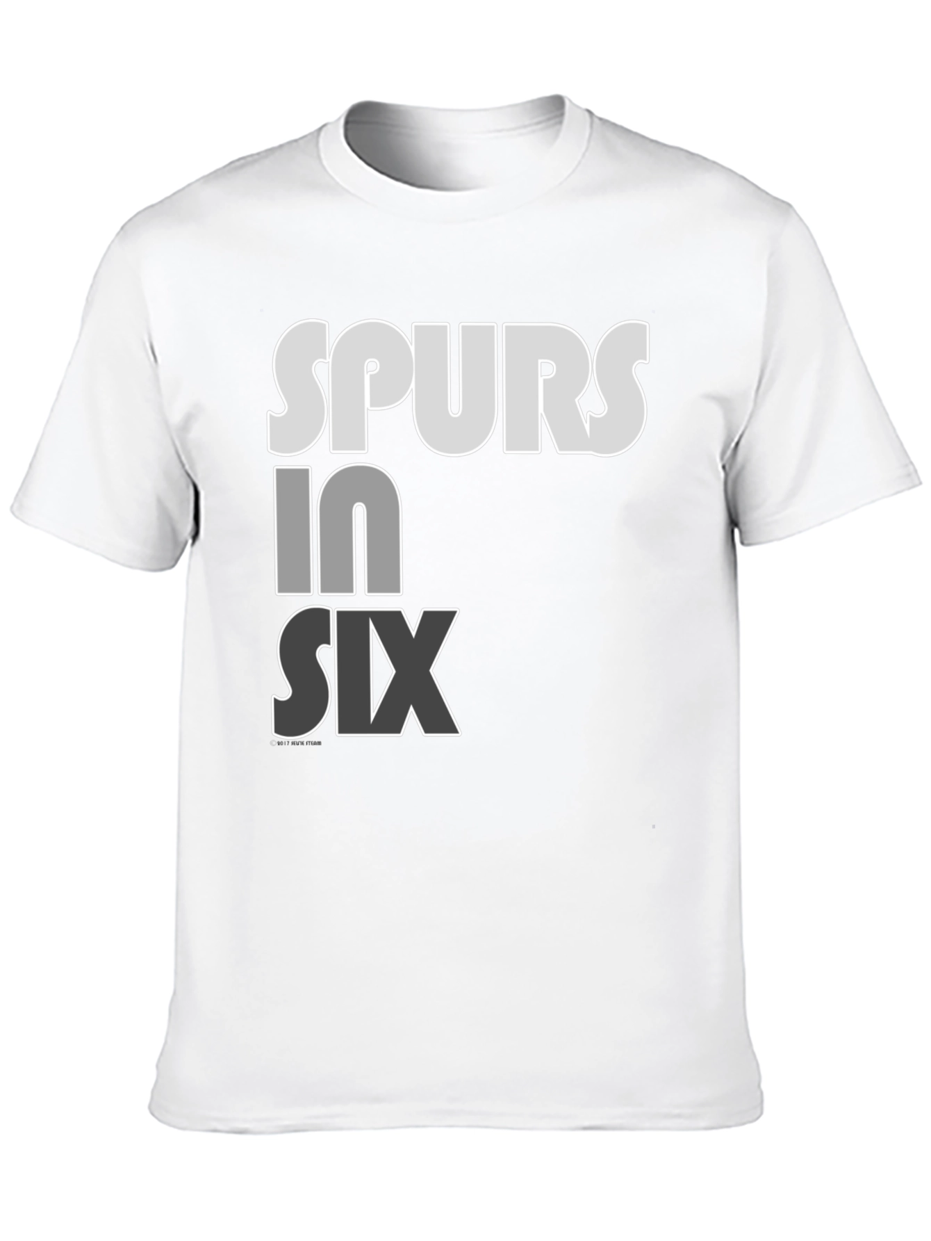 Spurs in Six T-Shirt - Black Cotton Blend