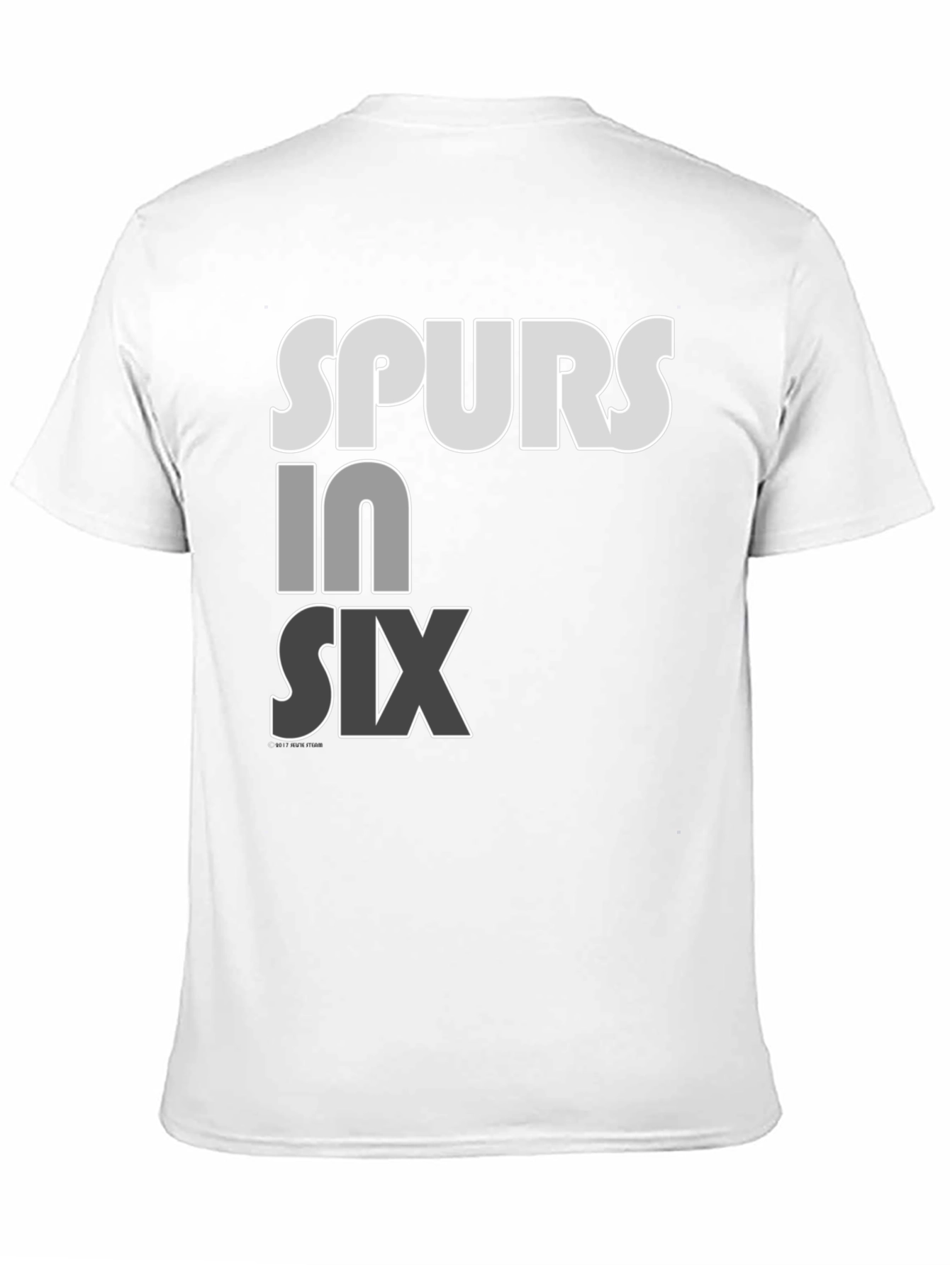 Spurs in Six T-Shirt - Black Cotton Blend