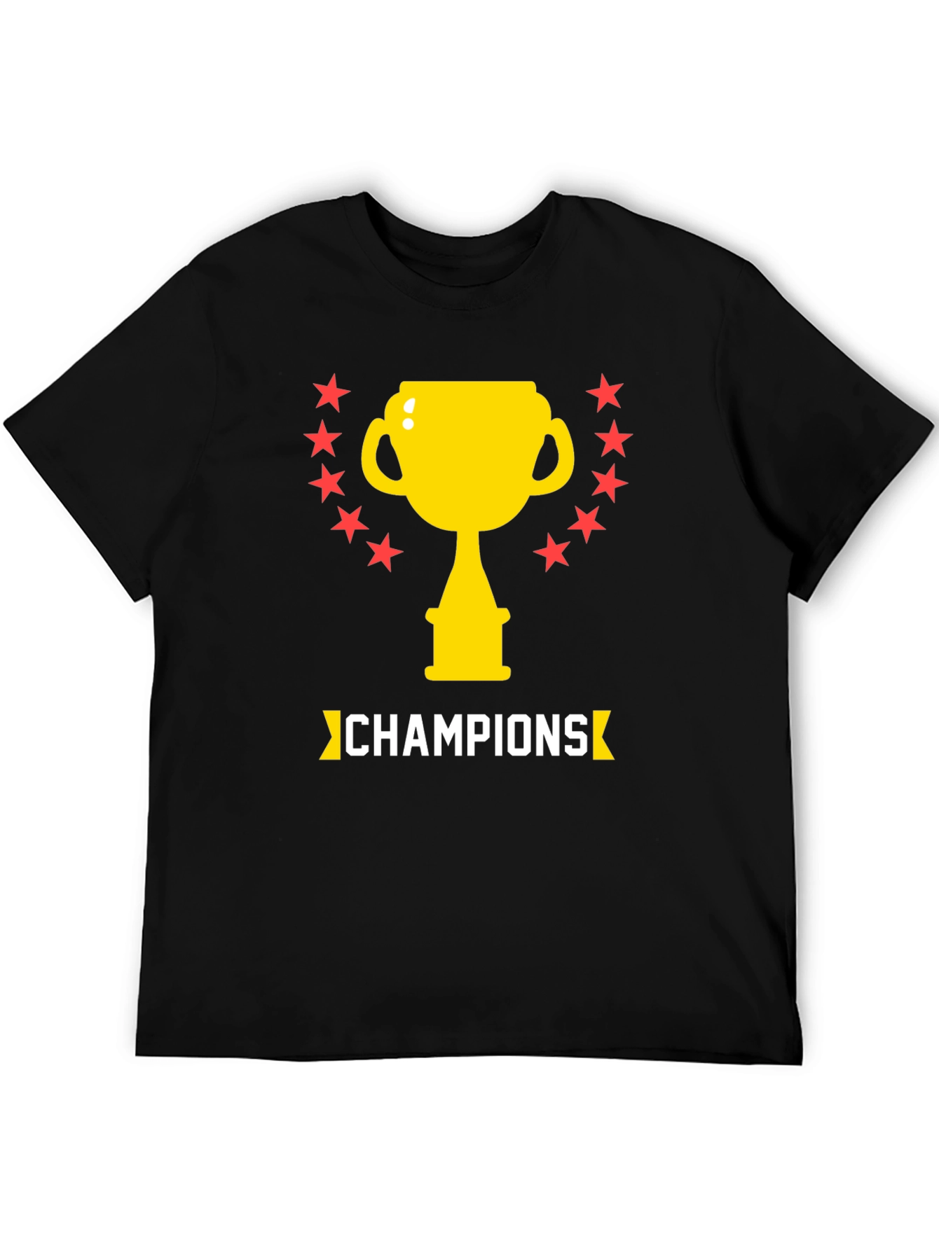 Champions Graphic Tee - Trophy & Stars Design