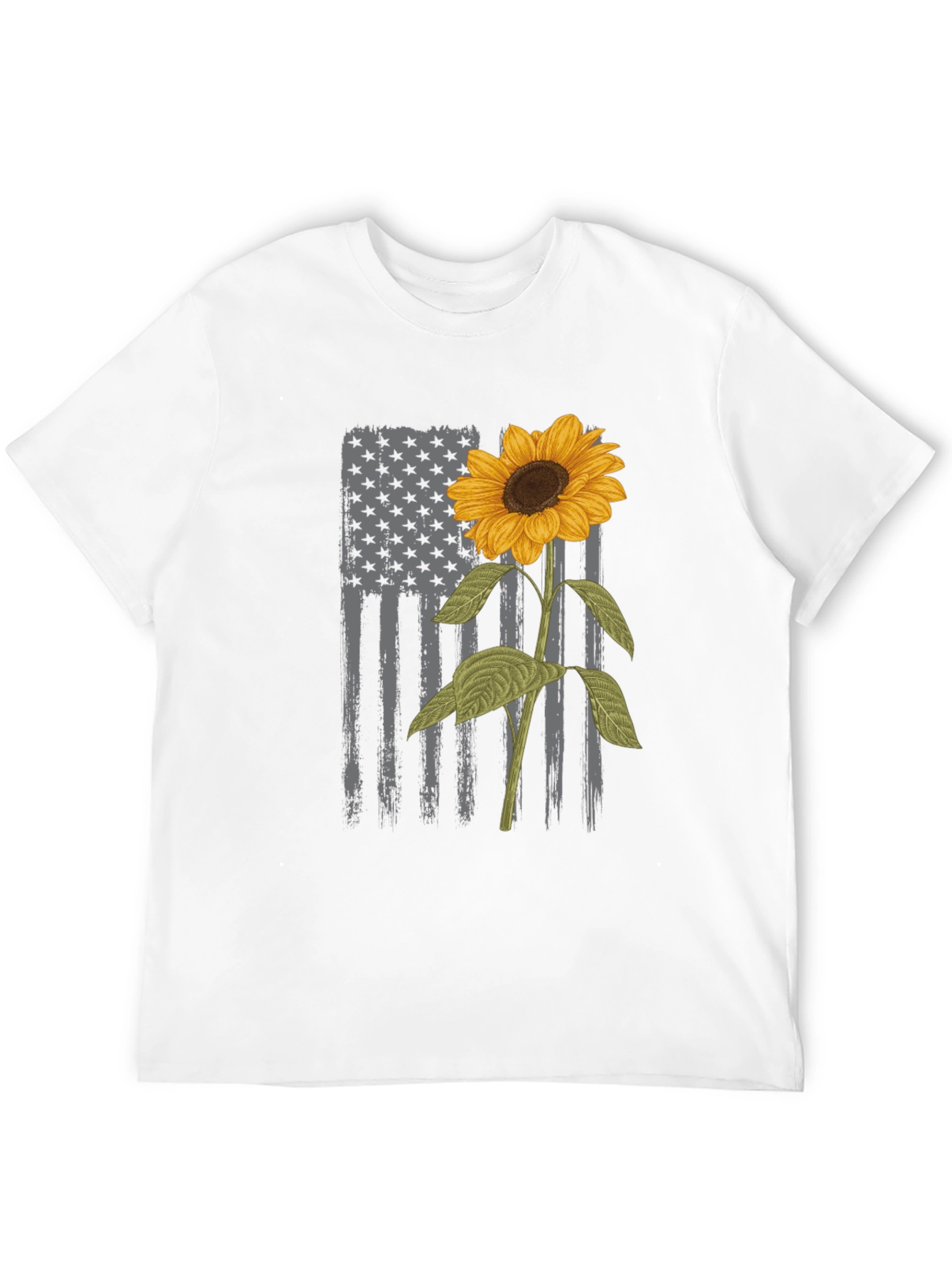 American Flag Sunflower Graphic Tee
