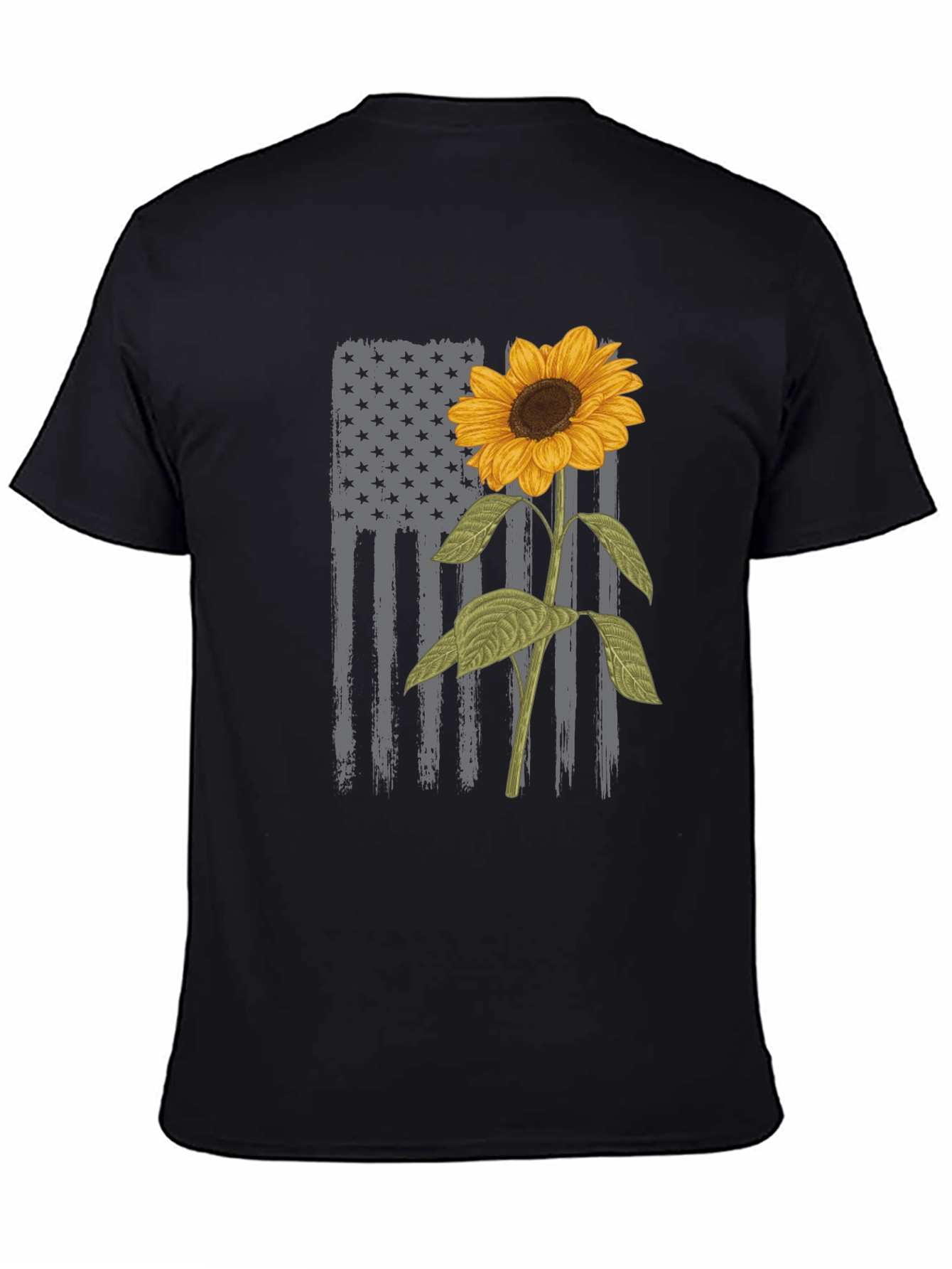 American Flag Sunflower Graphic Tee