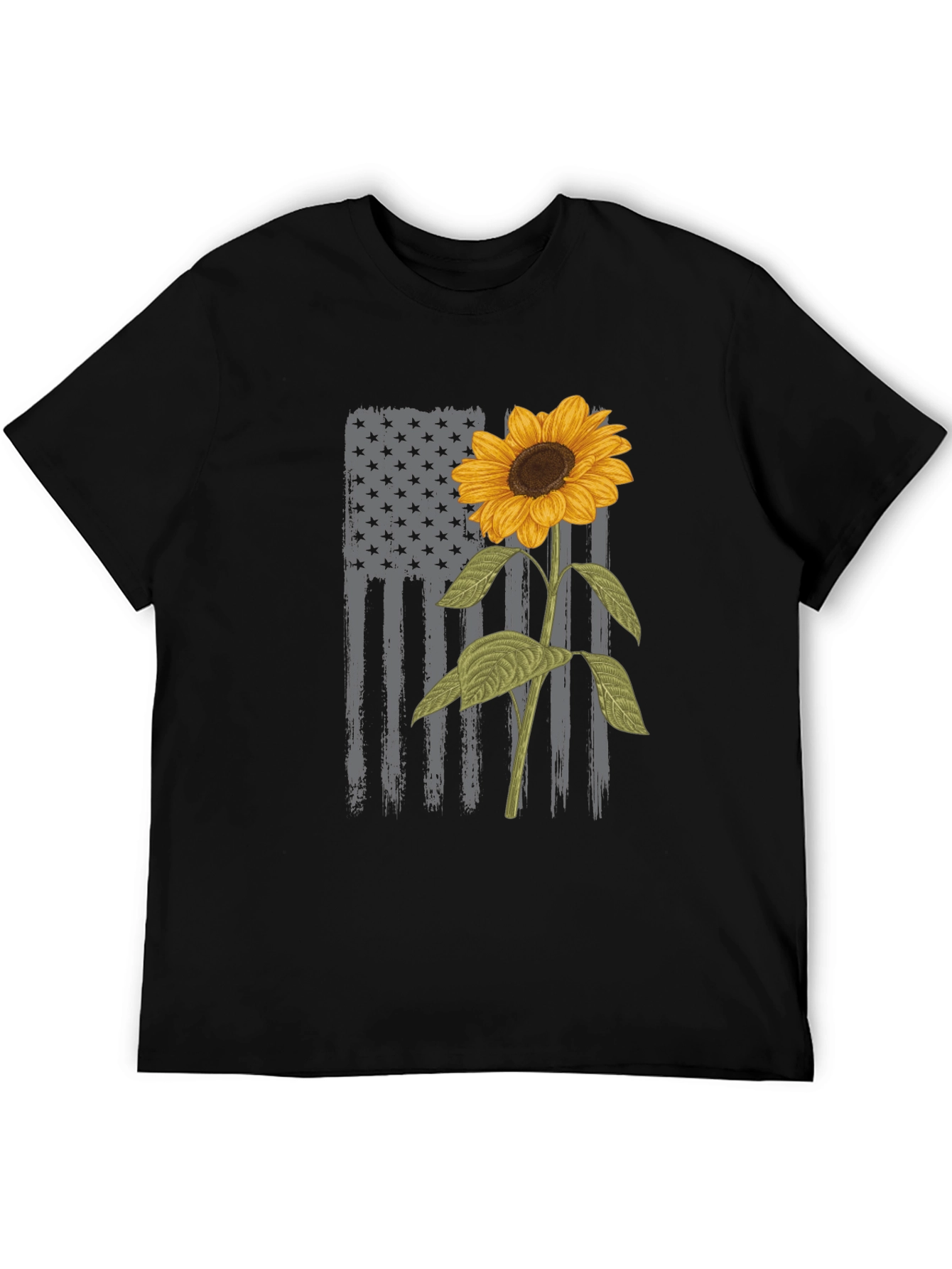 American Flag Sunflower Graphic Tee