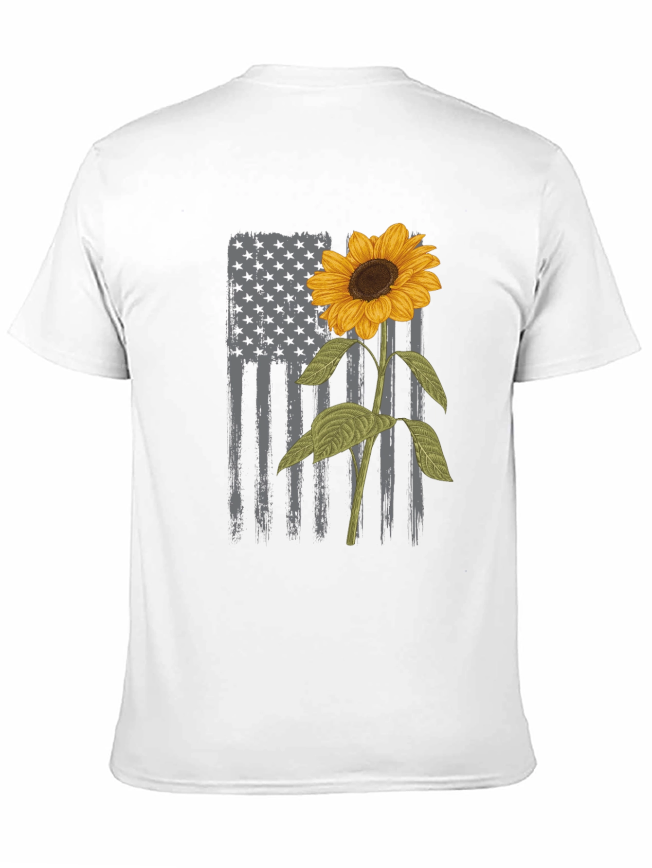 American Flag Sunflower Graphic Tee