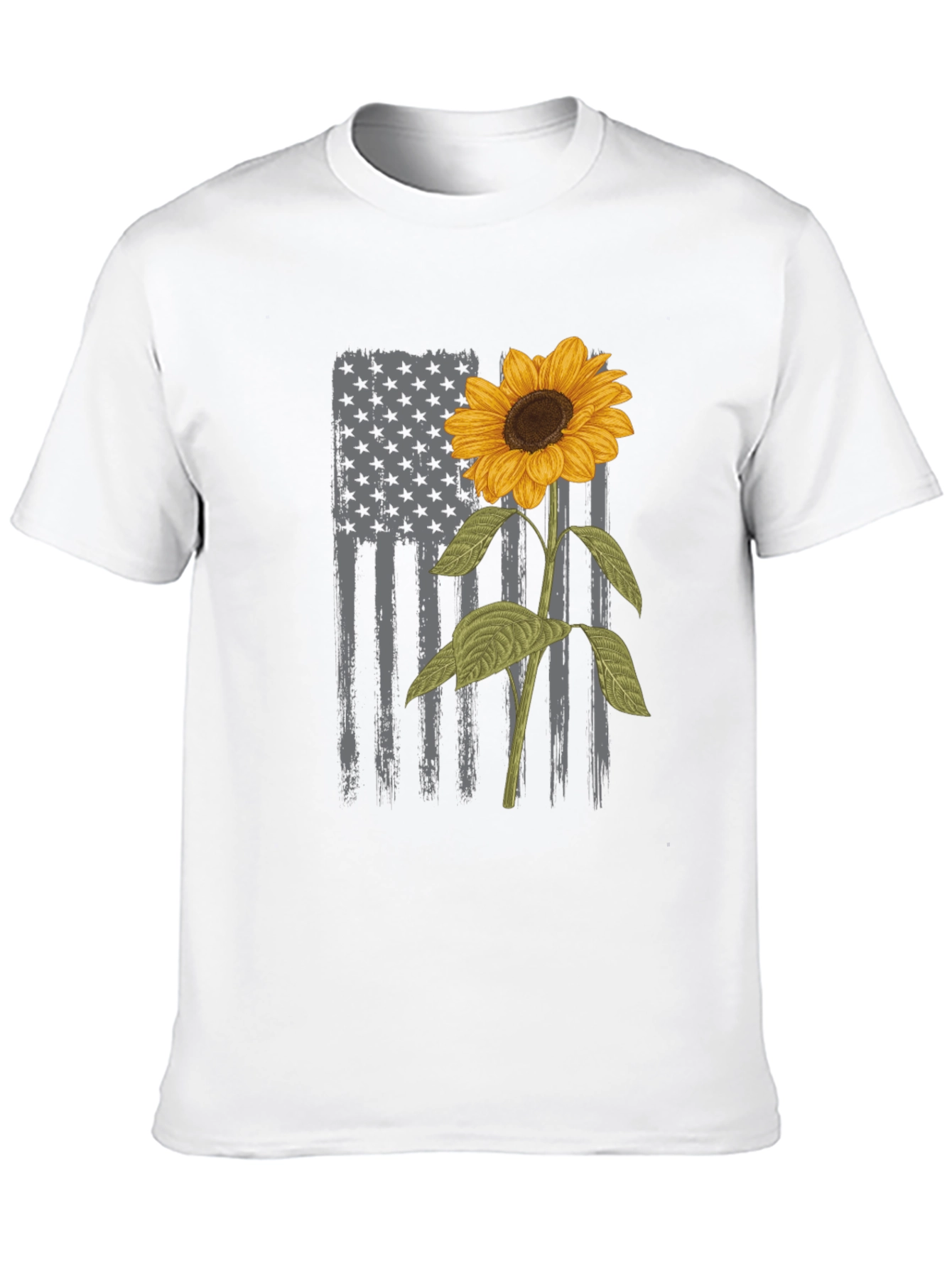 American Flag Sunflower Graphic Tee