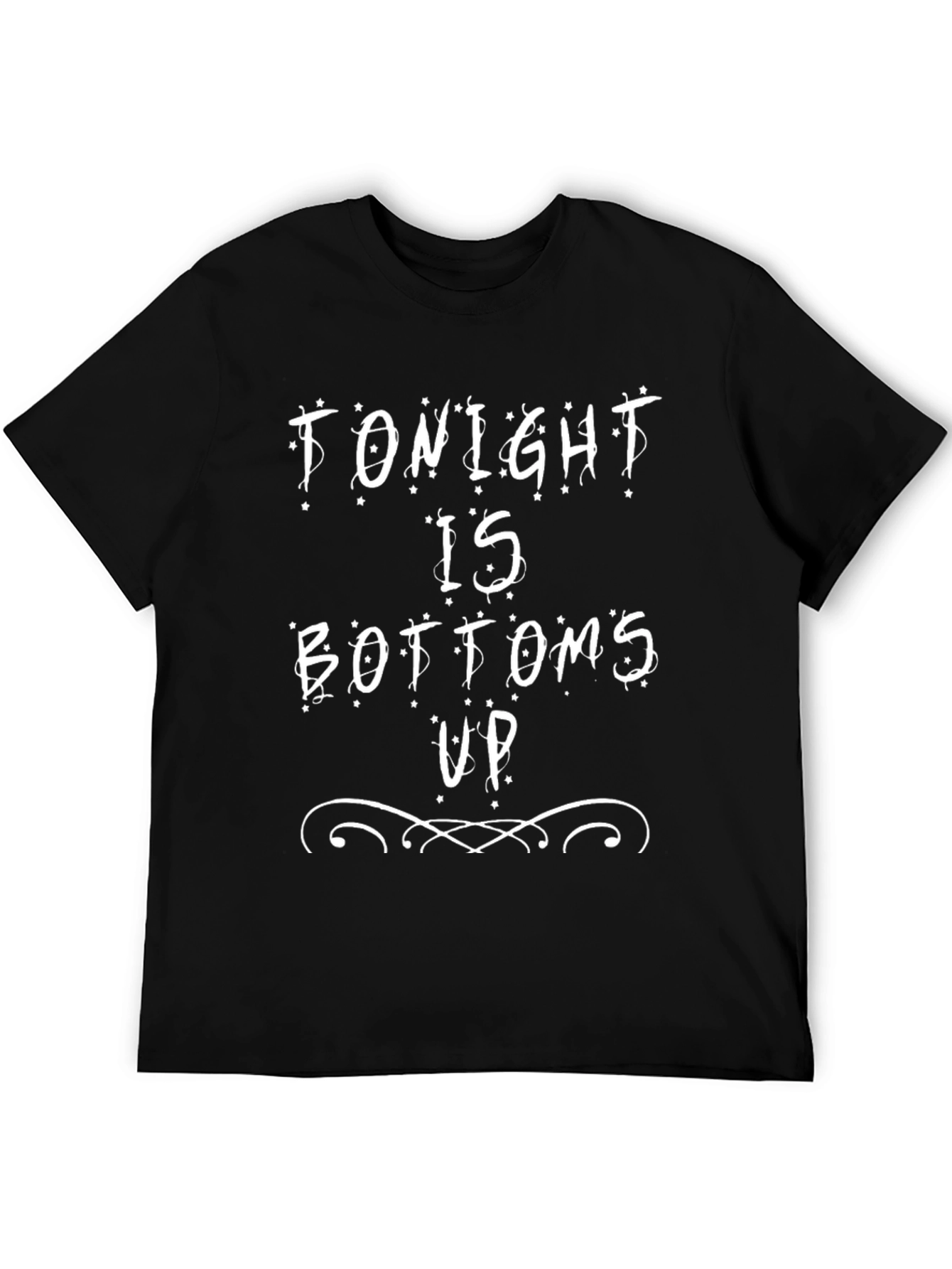 Tonight is Bottoms Up Black Graphic Tee