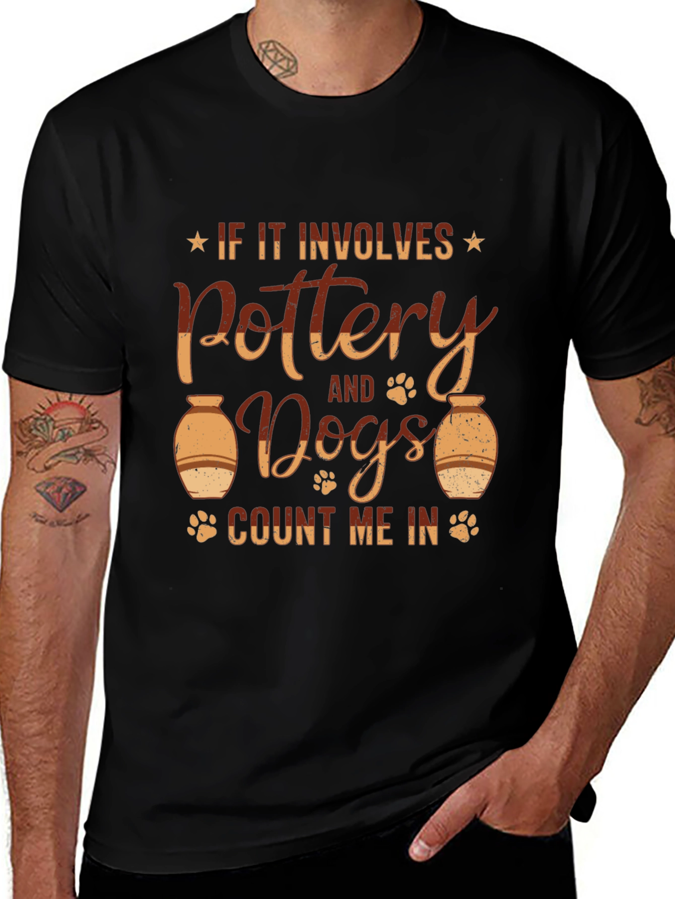Pottery and Dogs Graphic T-Shirt