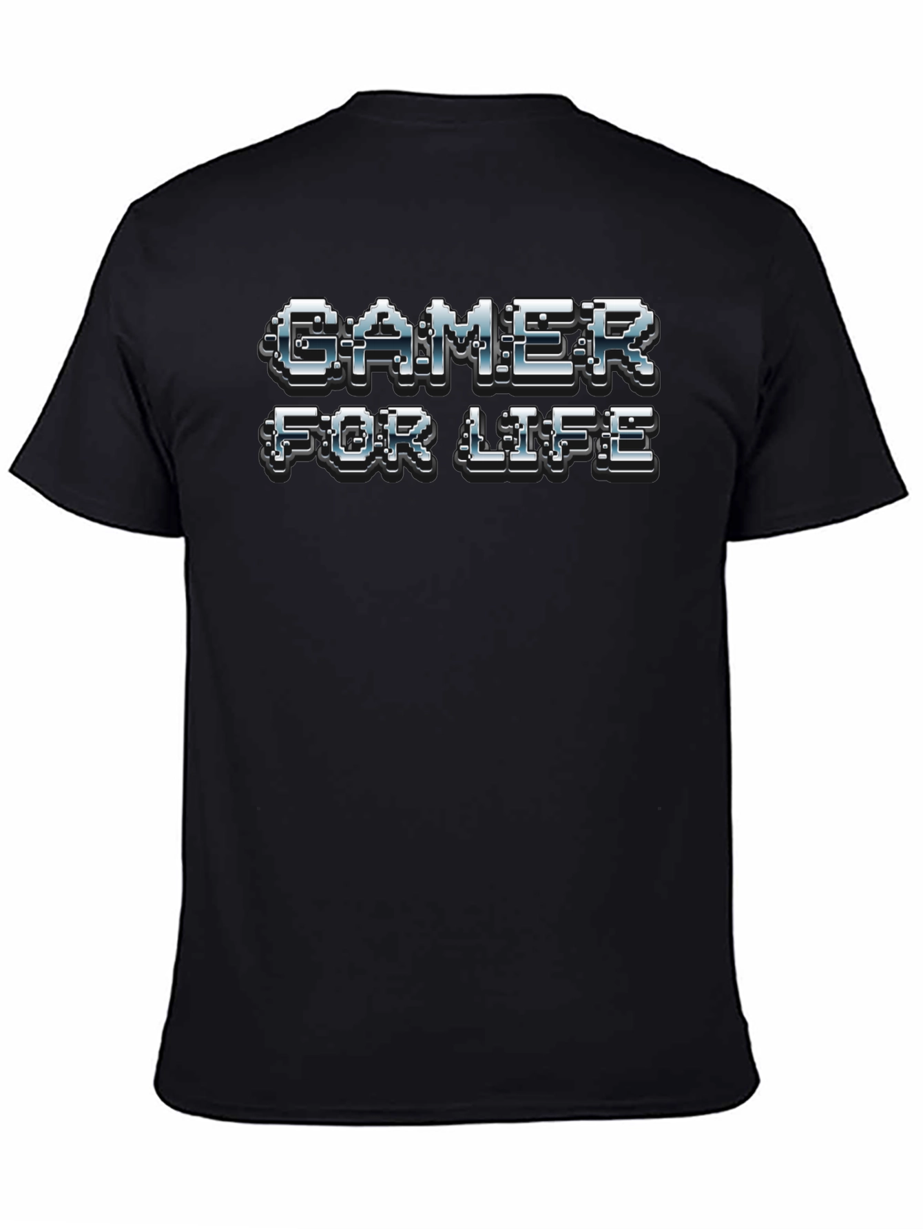 Gamer For Life Black Cotton T-Shirt