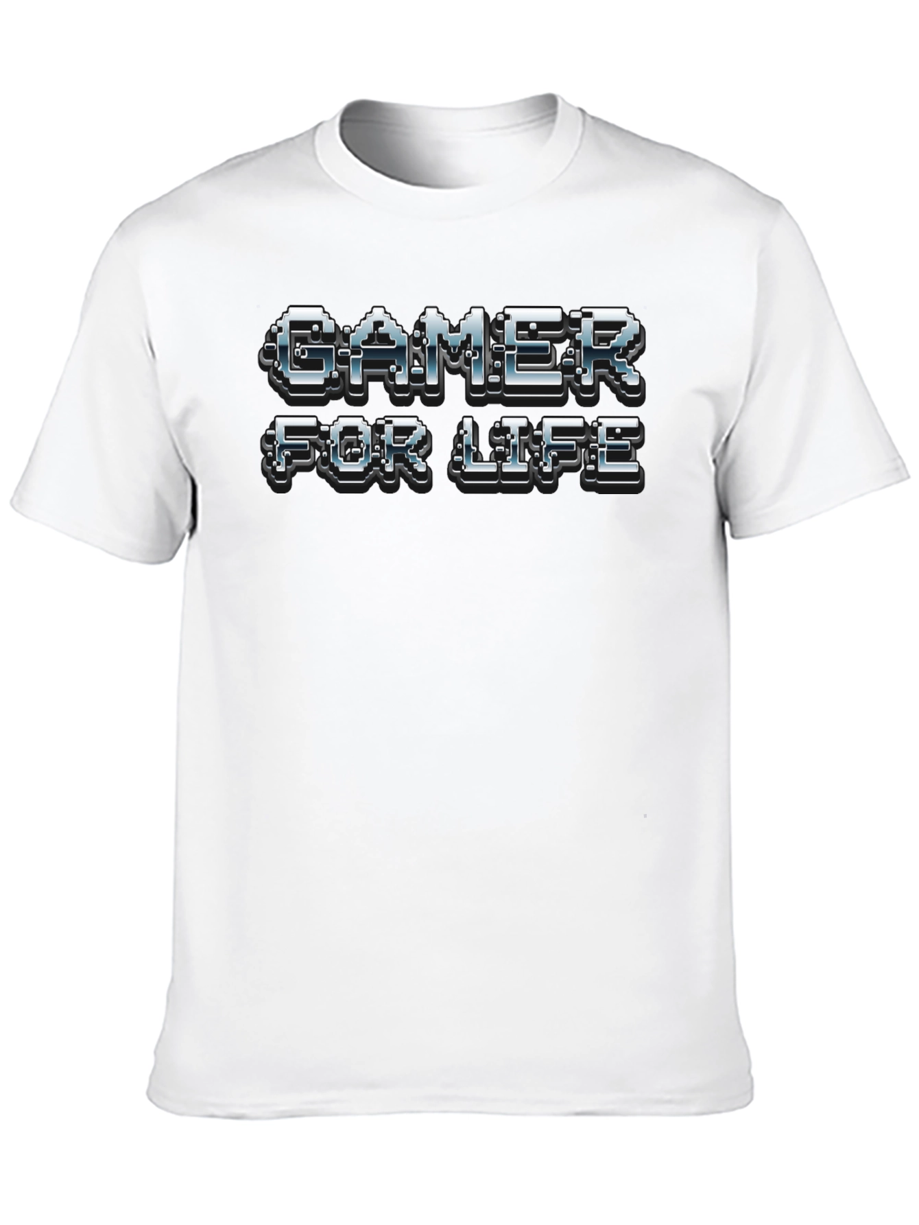 Gamer For Life Black Cotton T-Shirt