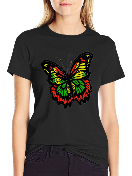 Rasta Butterfly T-Shirt - Reggae Inspired Design