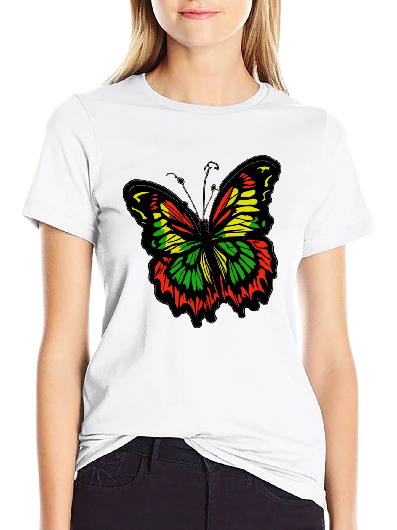 Rasta Butterfly T-Shirt - Reggae Inspired Design