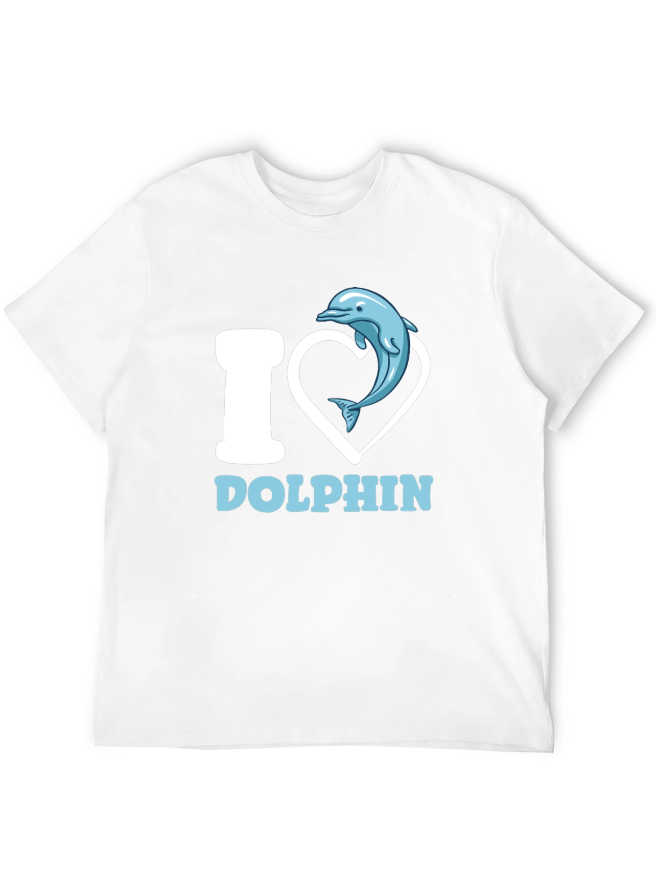 I Heart Dolphins Black T-Shirt Animal Lover Graphic Tee