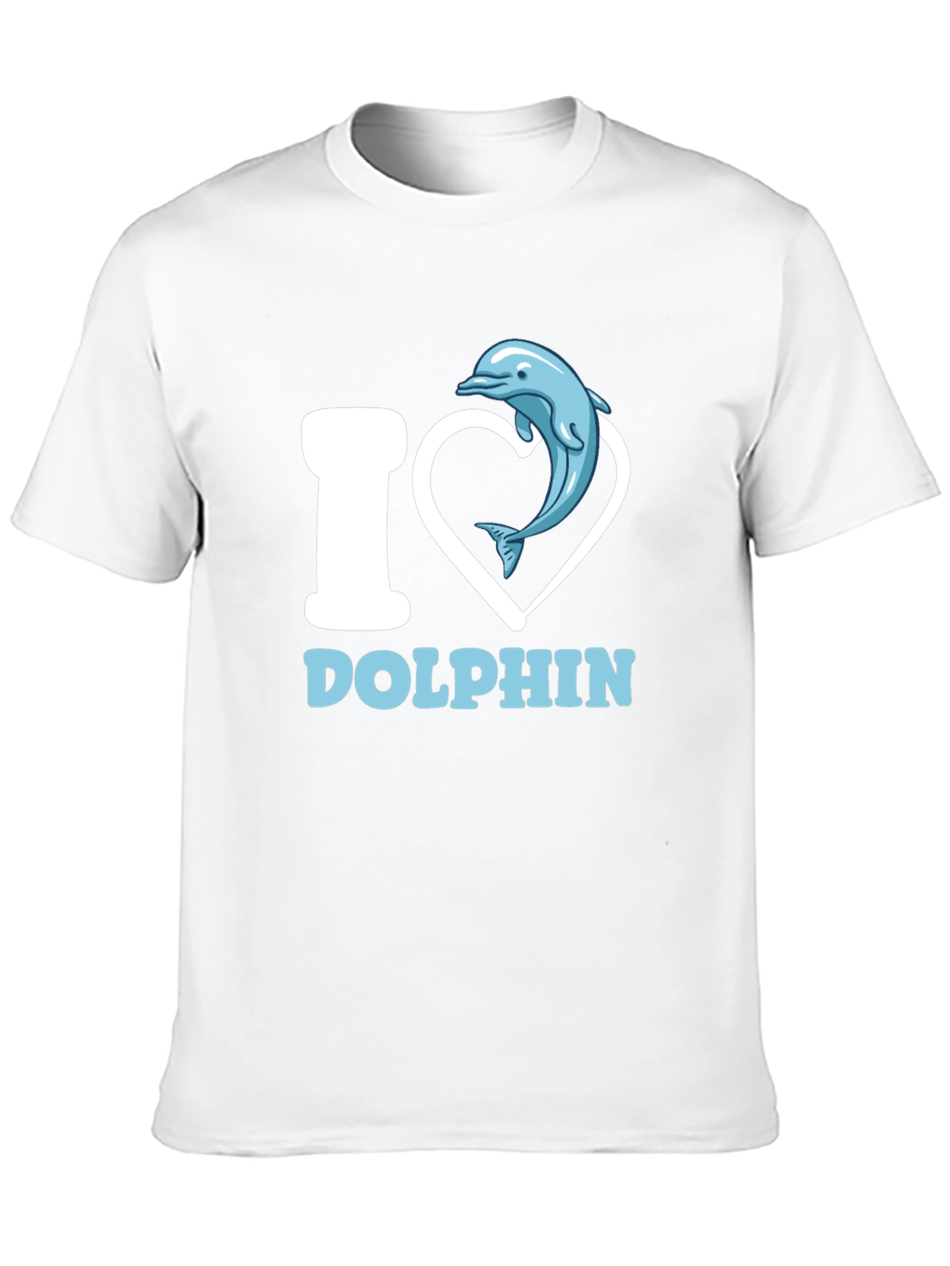 I Heart Dolphins Black T-Shirt Animal Lover Graphic Tee