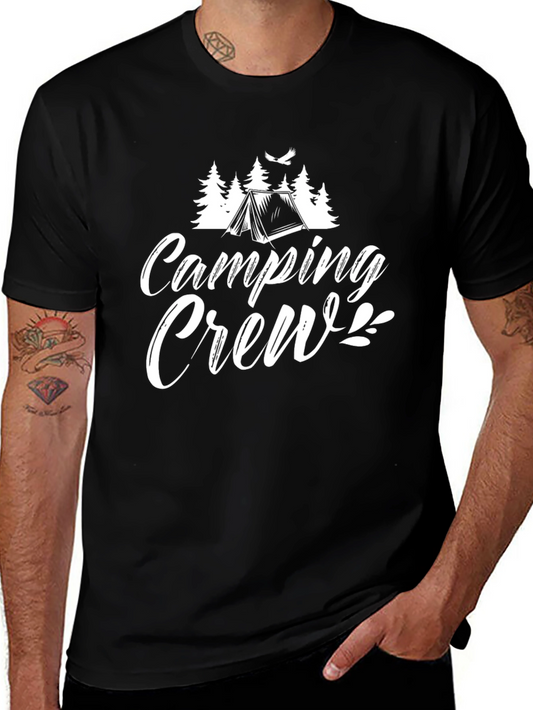 Camping Crew Graphic Tee - Black