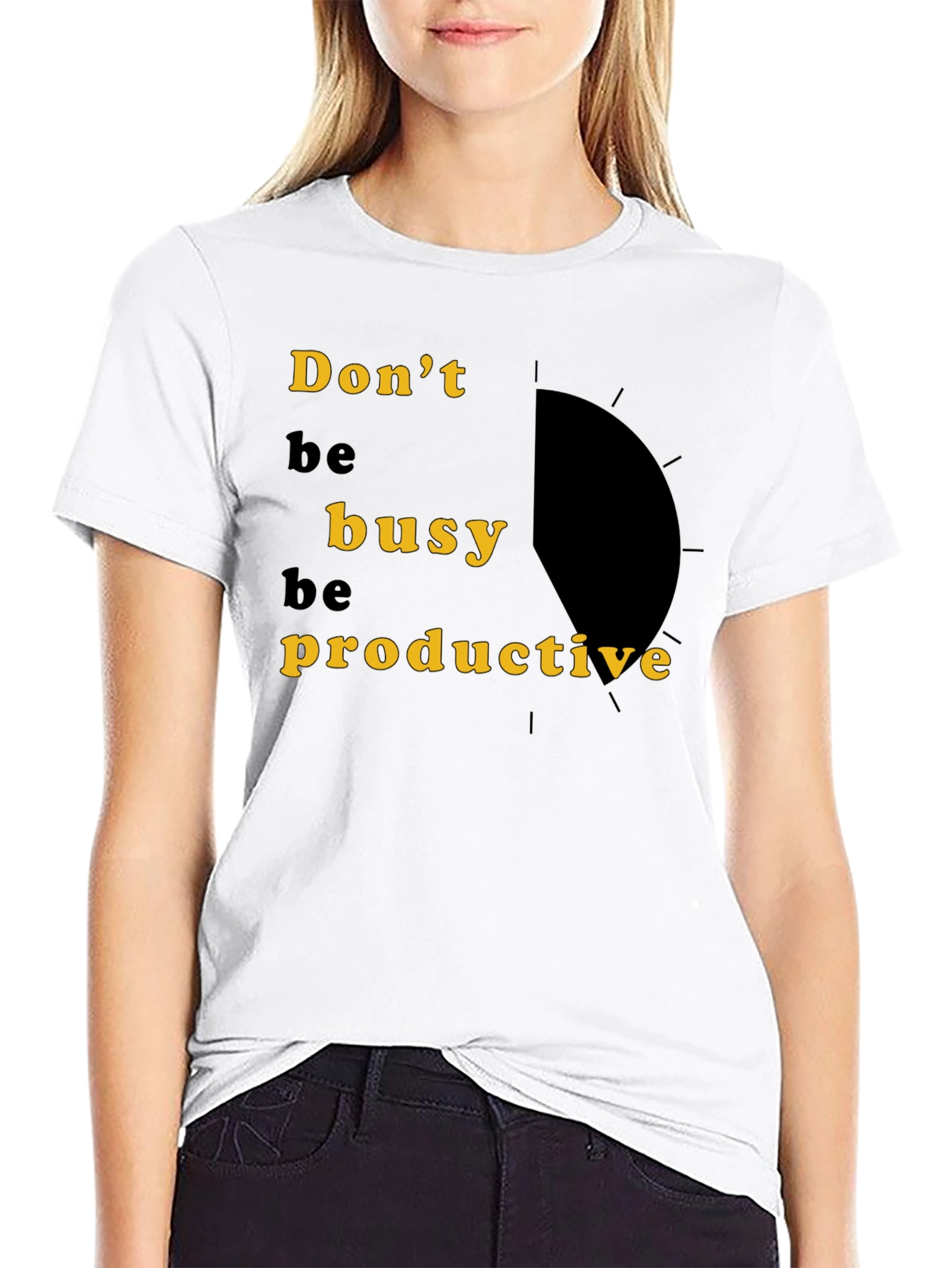 Dont Be Busy Be Productive Black Graphic Tee