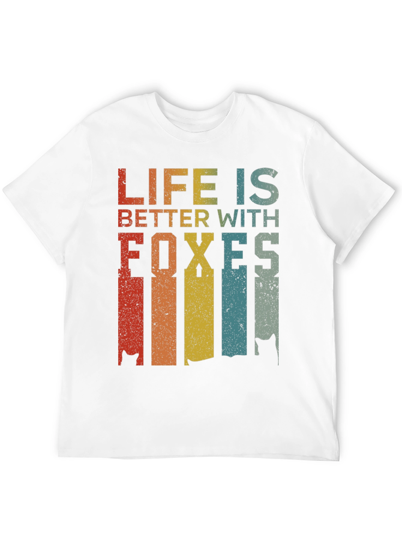 Life is Better with Foxes Retro Graphic T-Shirt