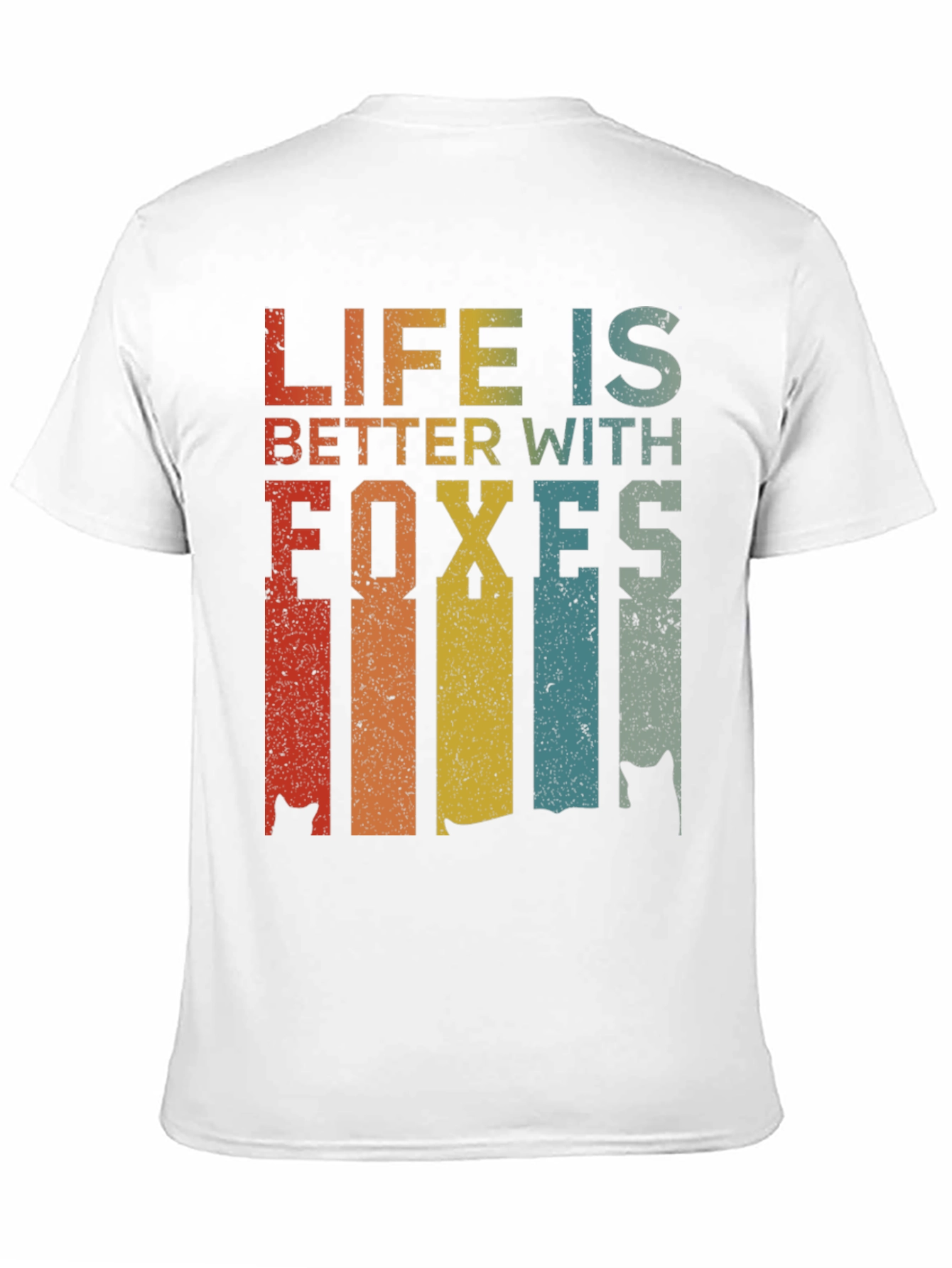 Life is Better with Foxes Retro Graphic T-Shirt
