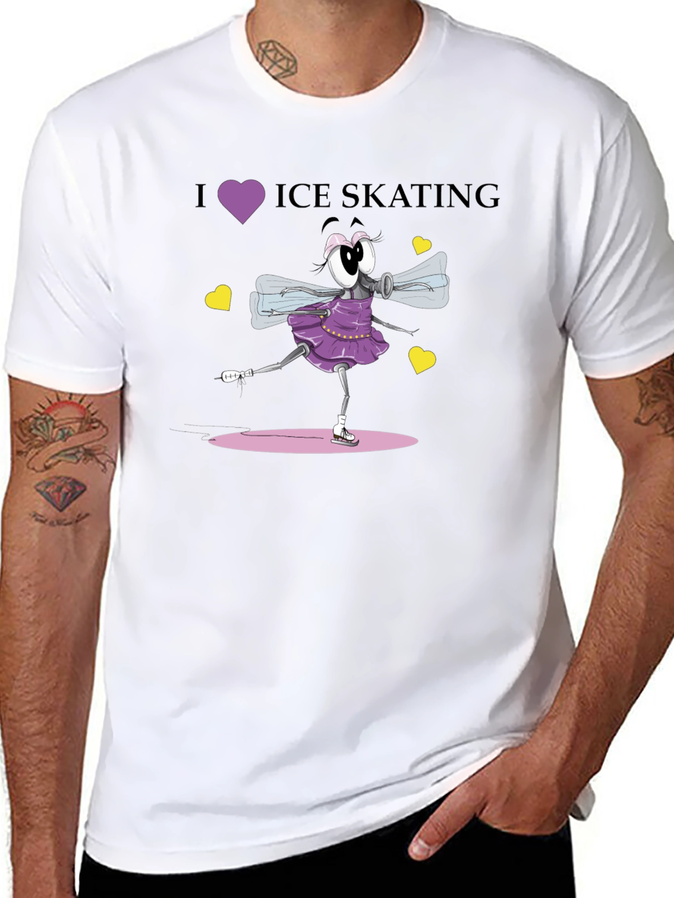 I Love Ice Skating Graphic T-Shirt