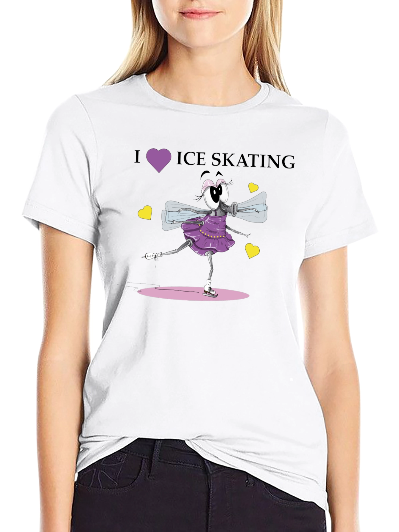 I Love Ice Skating Graphic T-Shirt