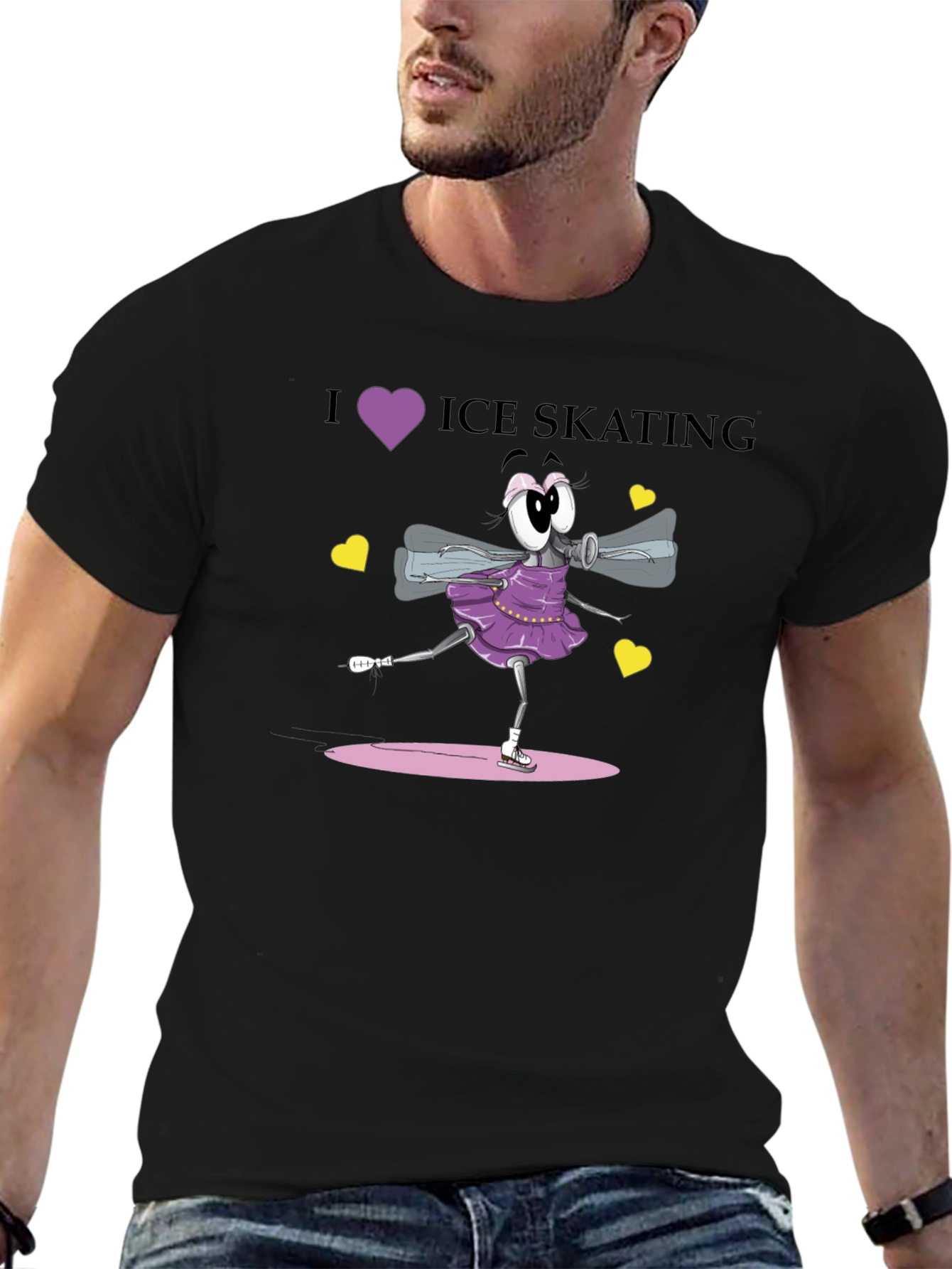 I Love Ice Skating Graphic T-Shirt