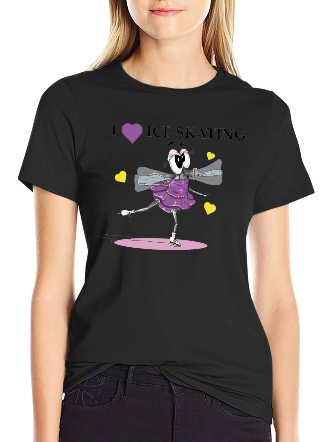 I Love Ice Skating Graphic T-Shirt
