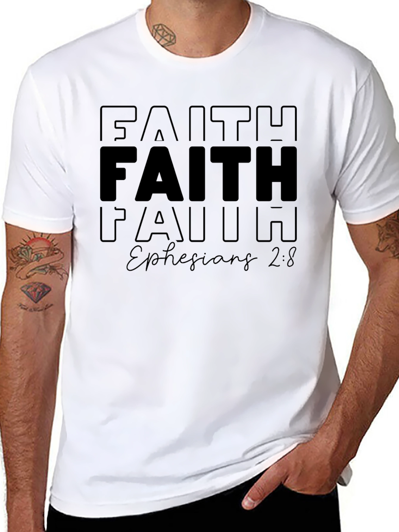 Faith Ephesians 2:8 T-Shirt - Christian Apparel