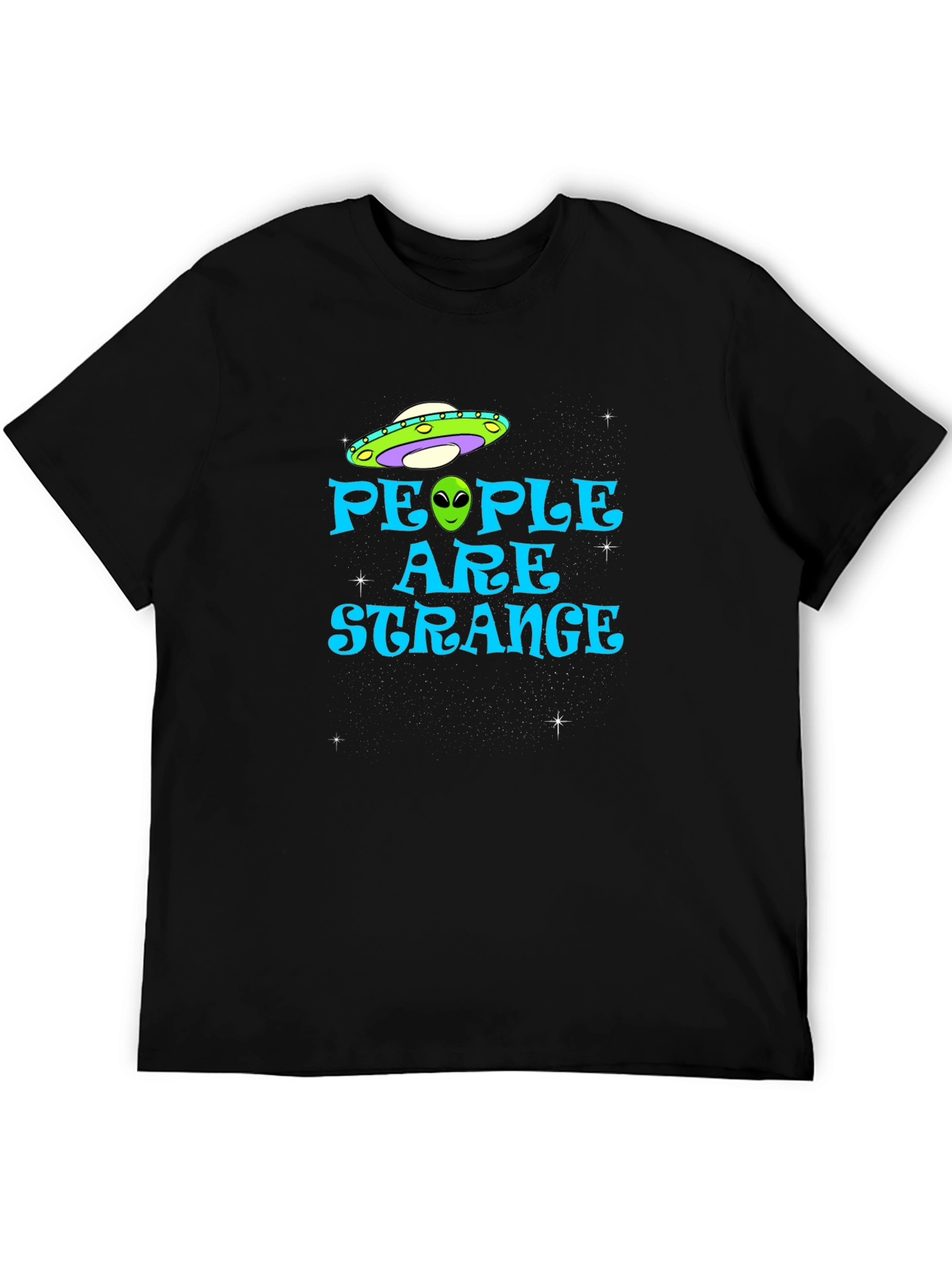 People Are Strange Alien UFO Graphic T-Shirt
