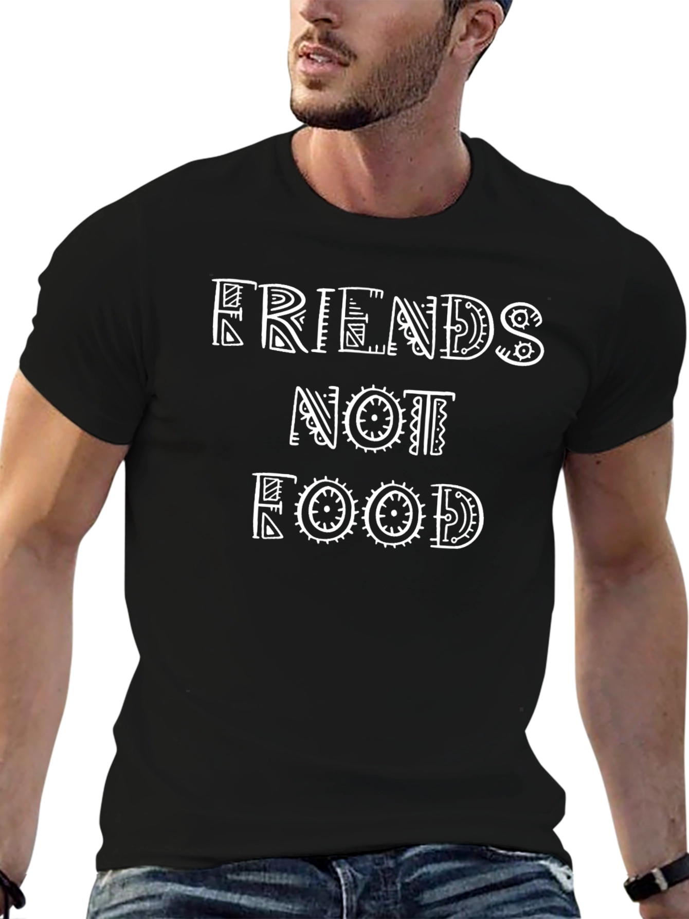 Friends Not Food Graphic Tee - Vegan Statement T-Shirt