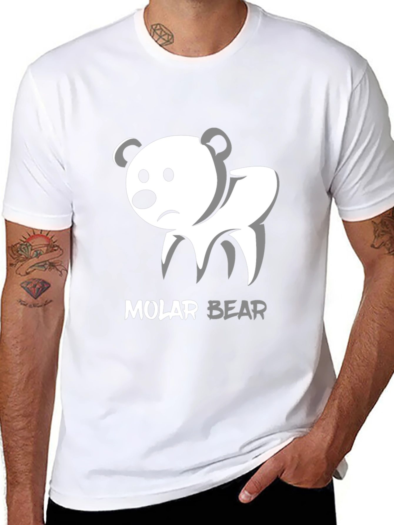 Molar Bear Graphic Tee - Dentist Humor T-Shirt