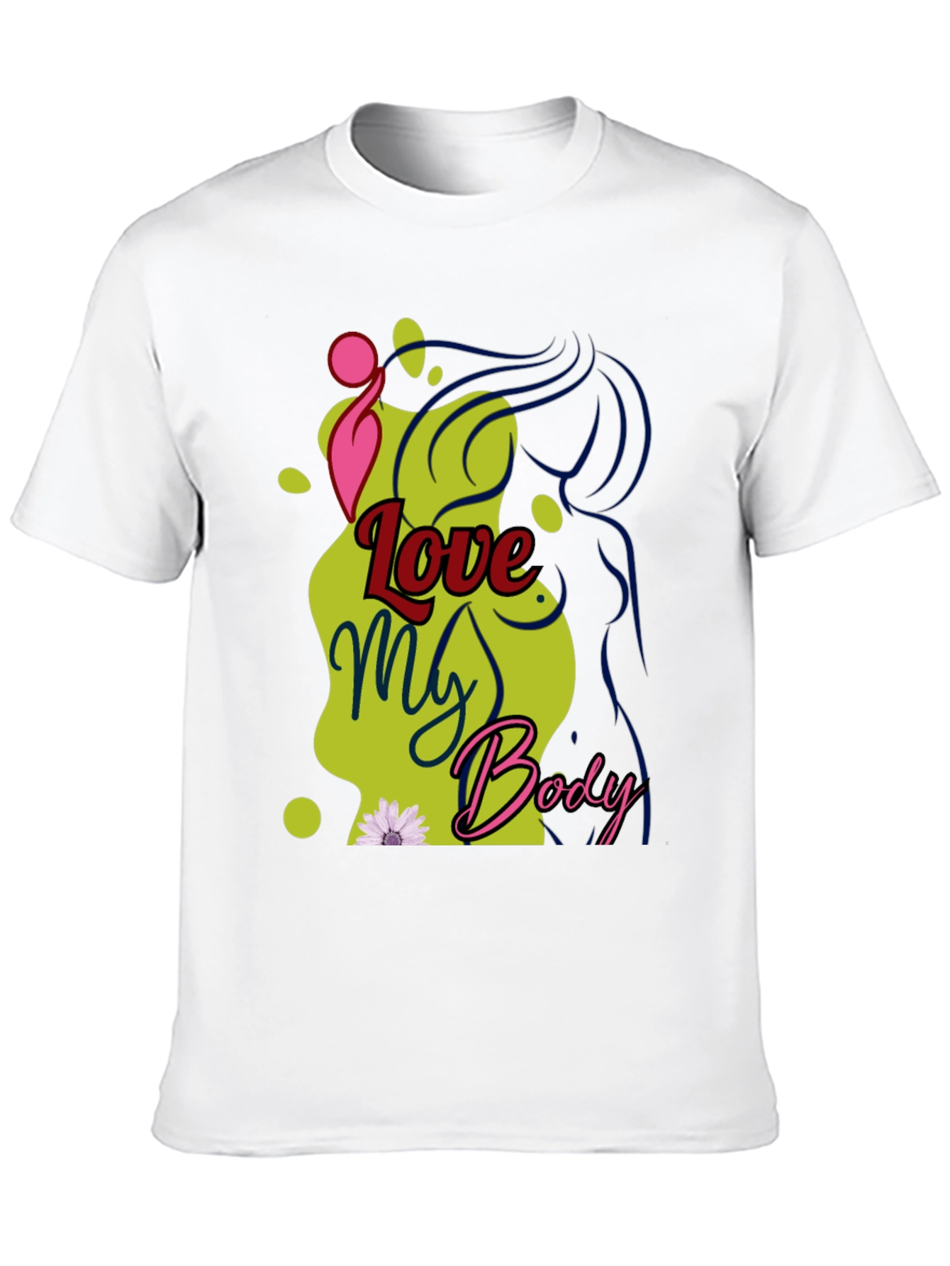 Love My Body Graphic Tee - Unisex Black T-Shirt