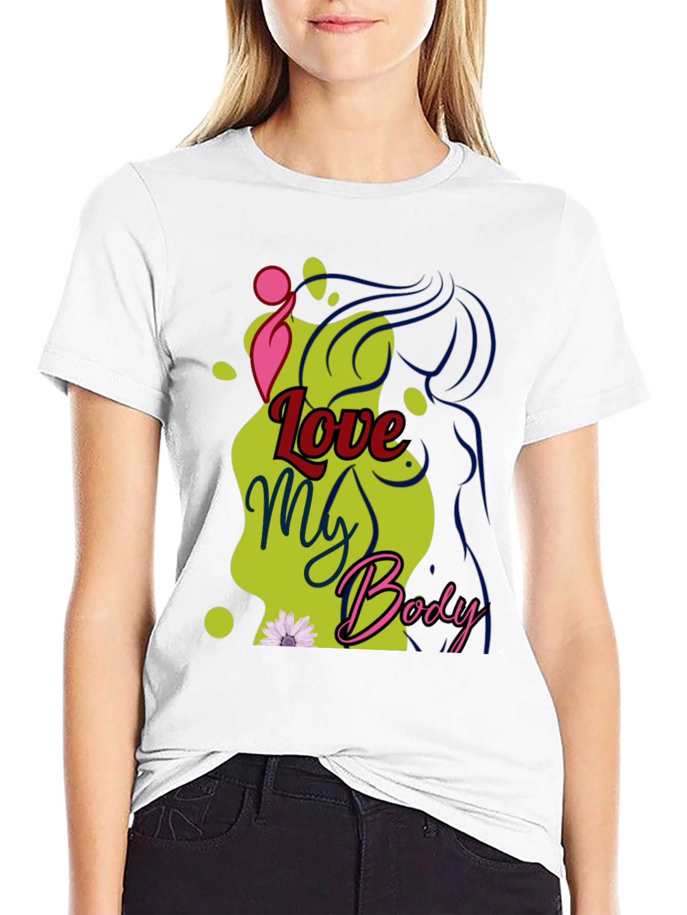 Love My Body Graphic Tee - Unisex Black T-Shirt