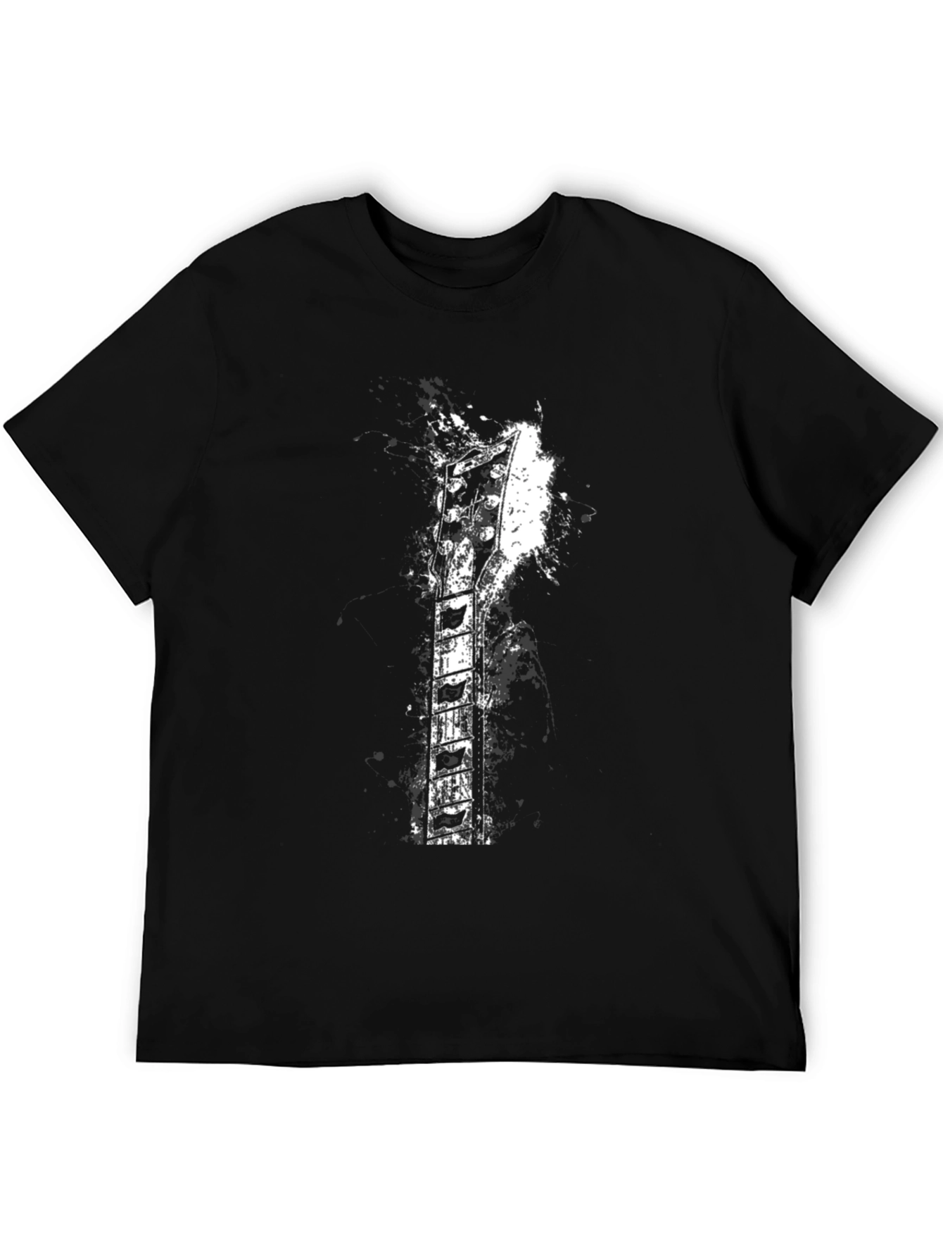 Guitar Neck Graphic T-Shirt - Rock & Roll Style