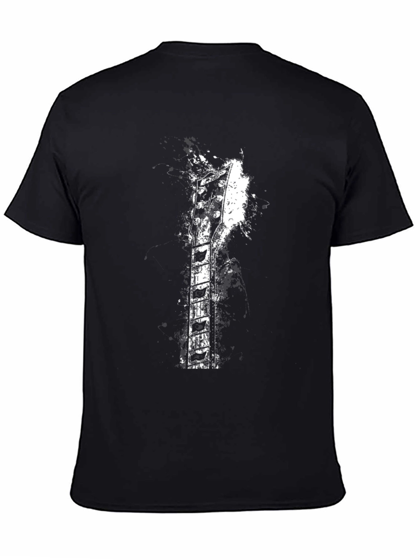 Guitar Neck Graphic T-Shirt - Rock & Roll Style