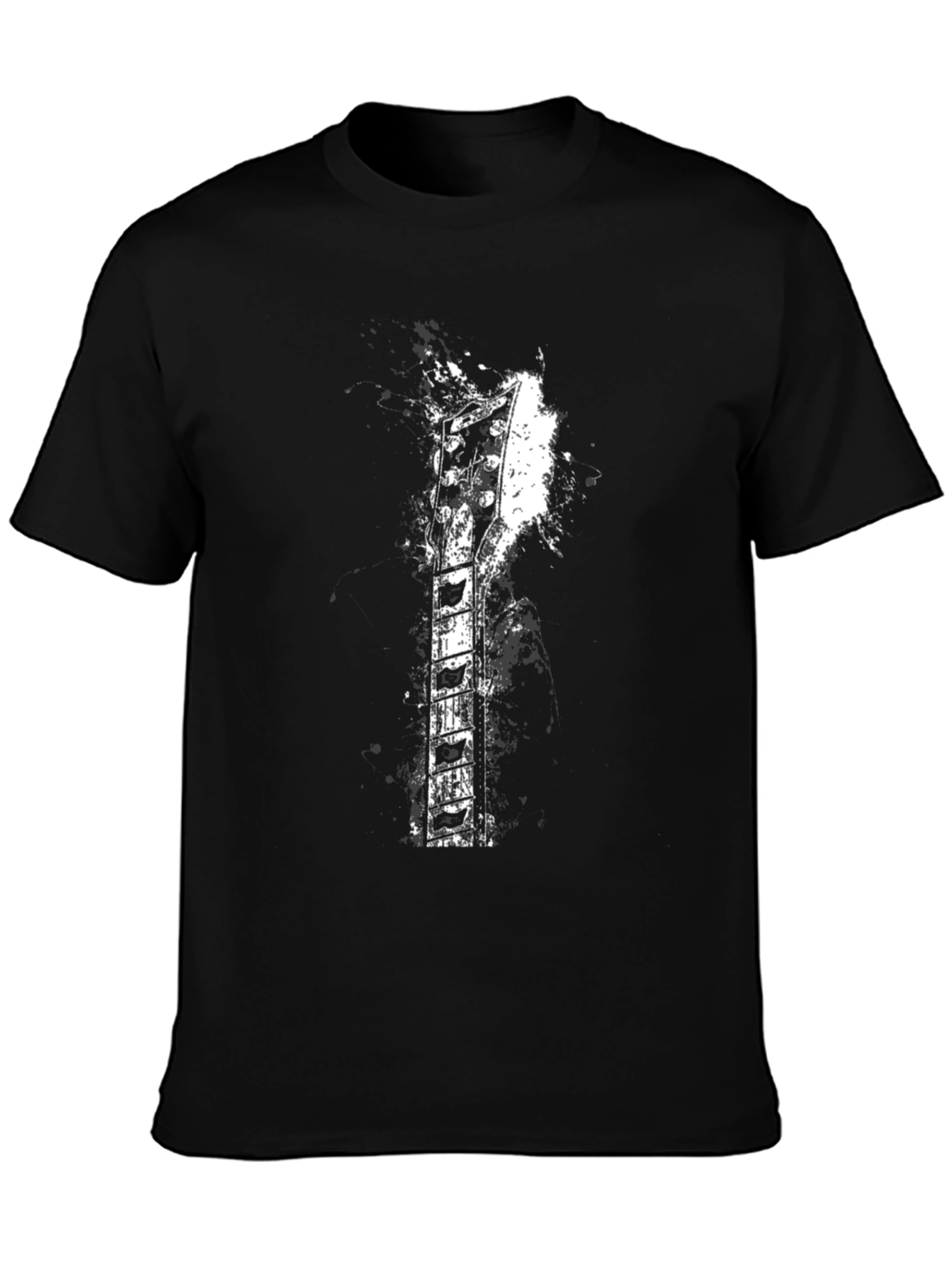 Guitar Neck Graphic T-Shirt - Rock & Roll Style