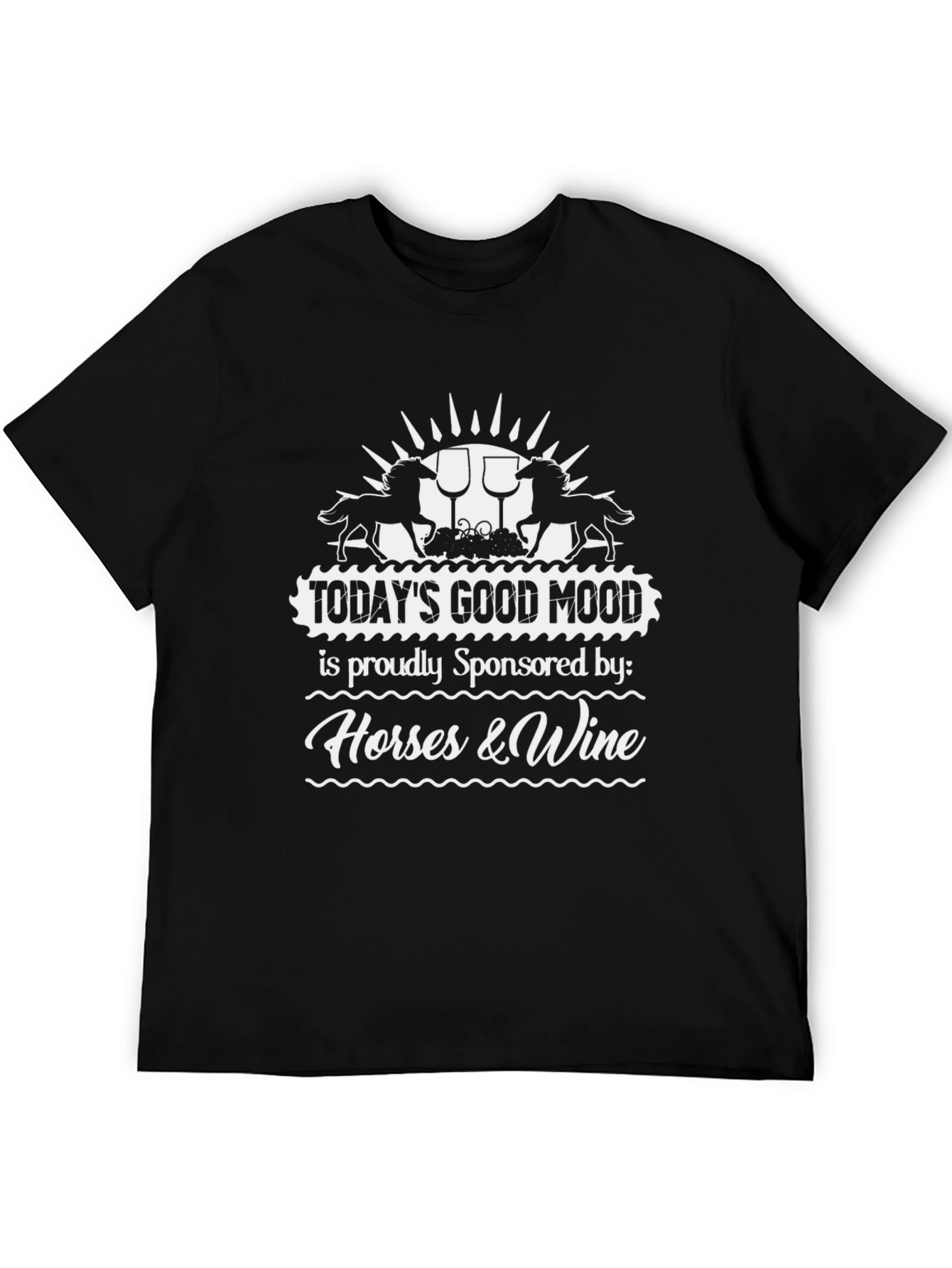 Horses & Wine Good Mood T-Shirt