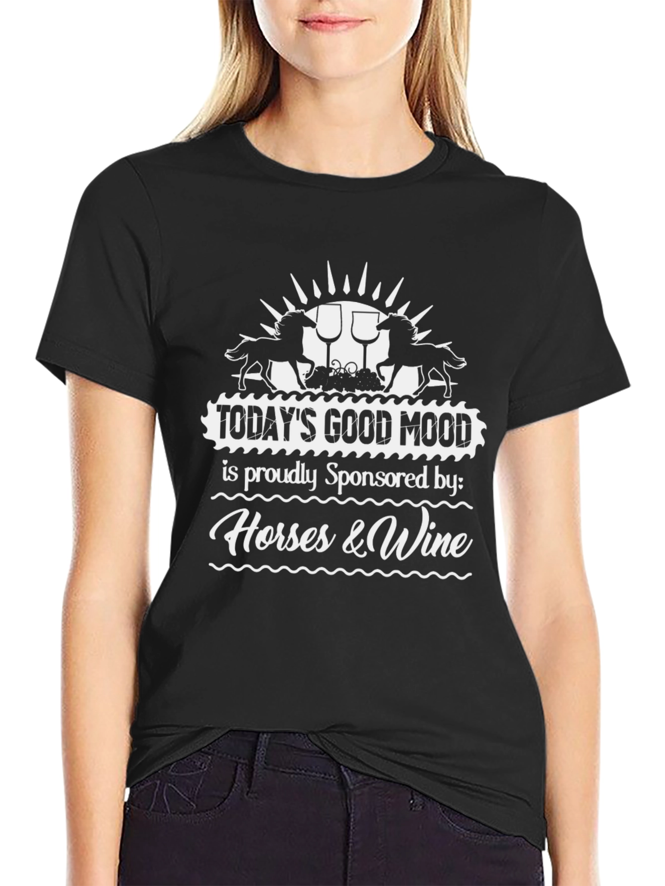 Horses & Wine Good Mood T-Shirt
