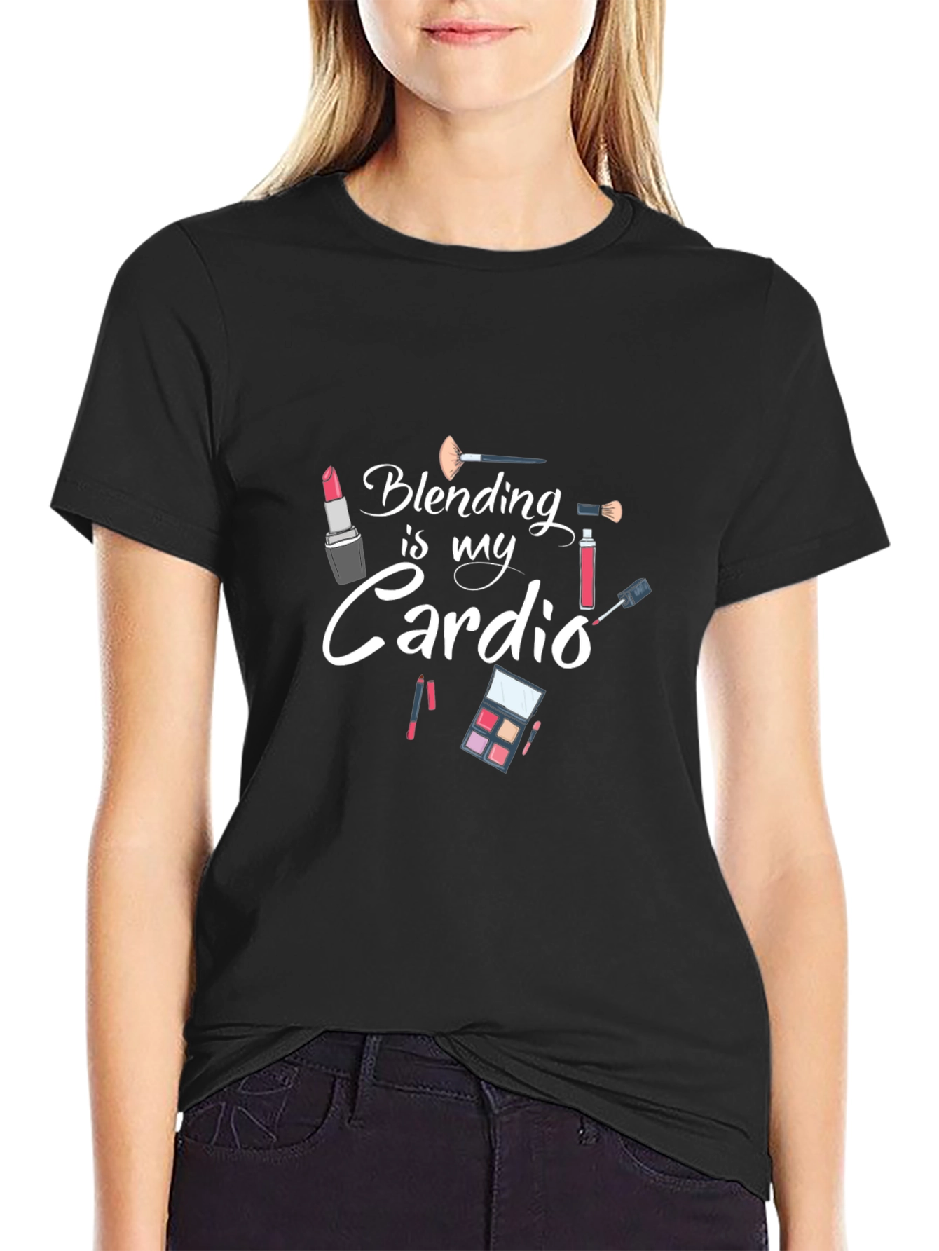 Blending is My Cardio Black T-Shirt